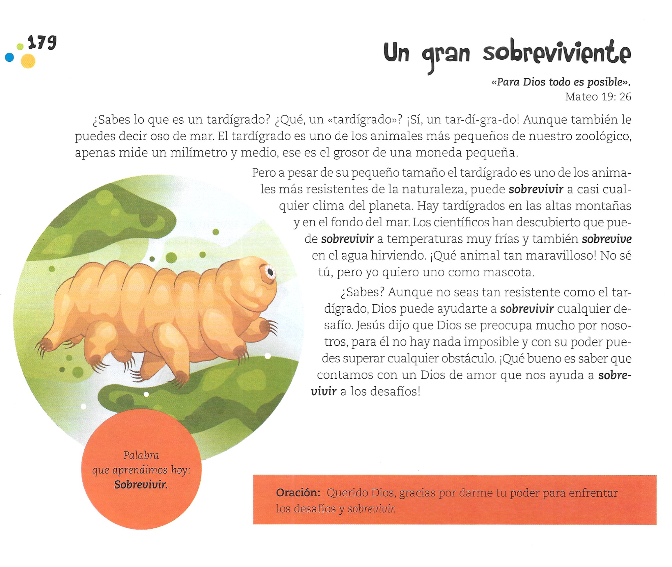 Página ilustrada del devocional