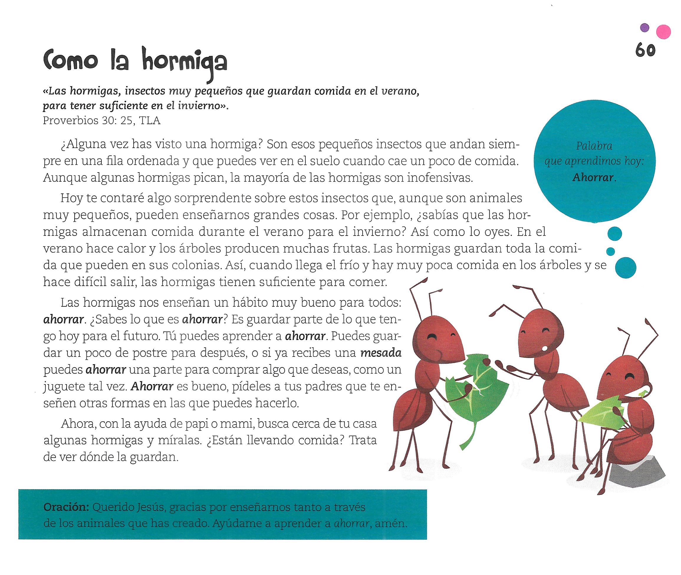 Página ilustrada del devocional