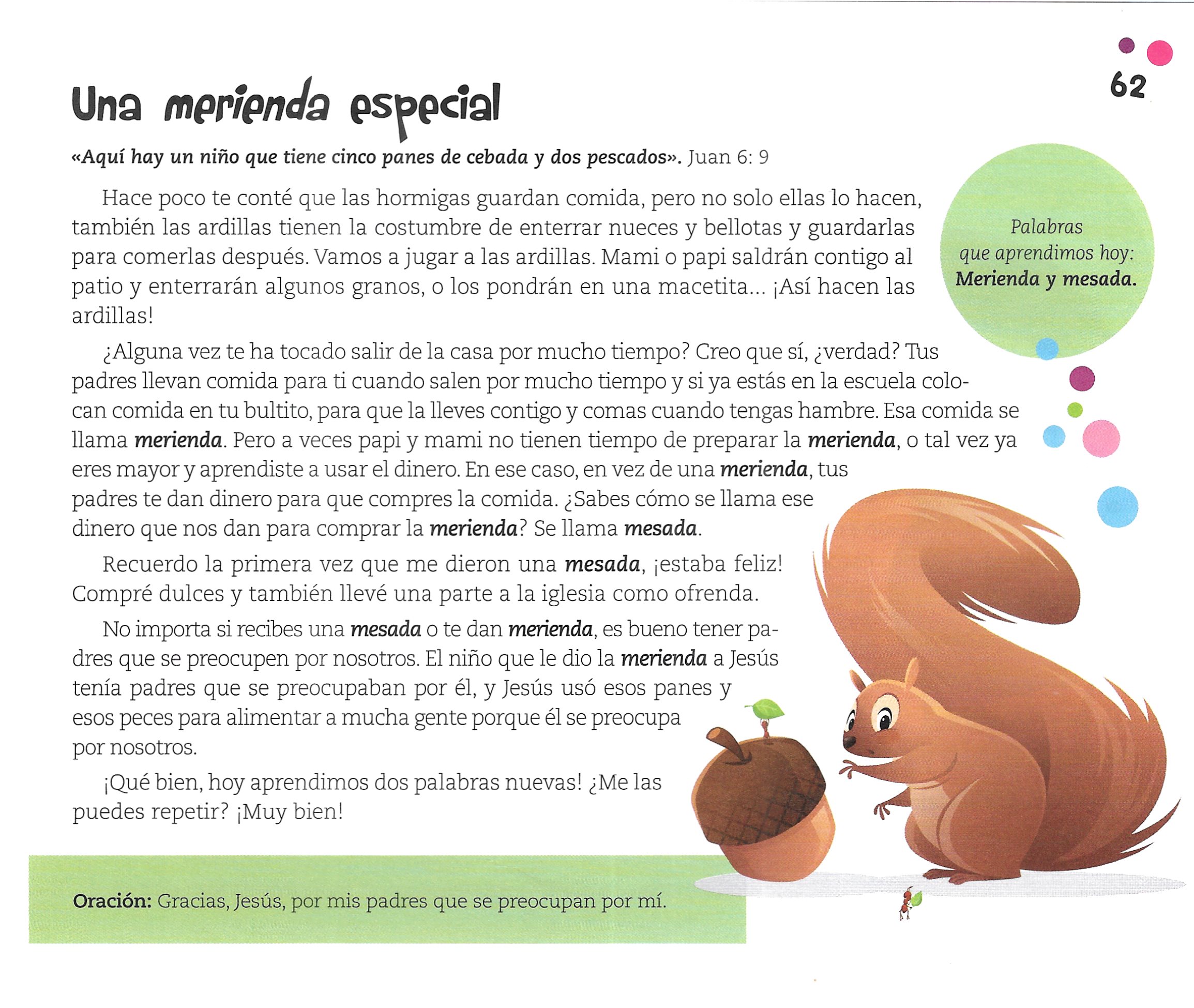 Página ilustrada del devocional