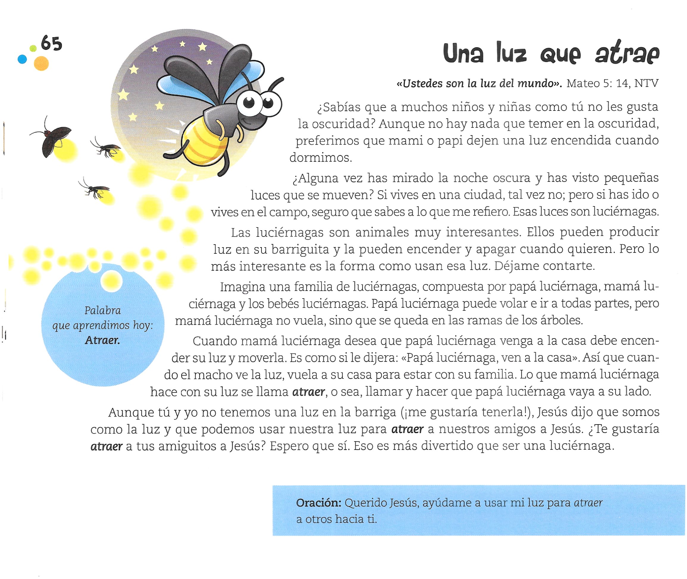 Página ilustrada del devocional