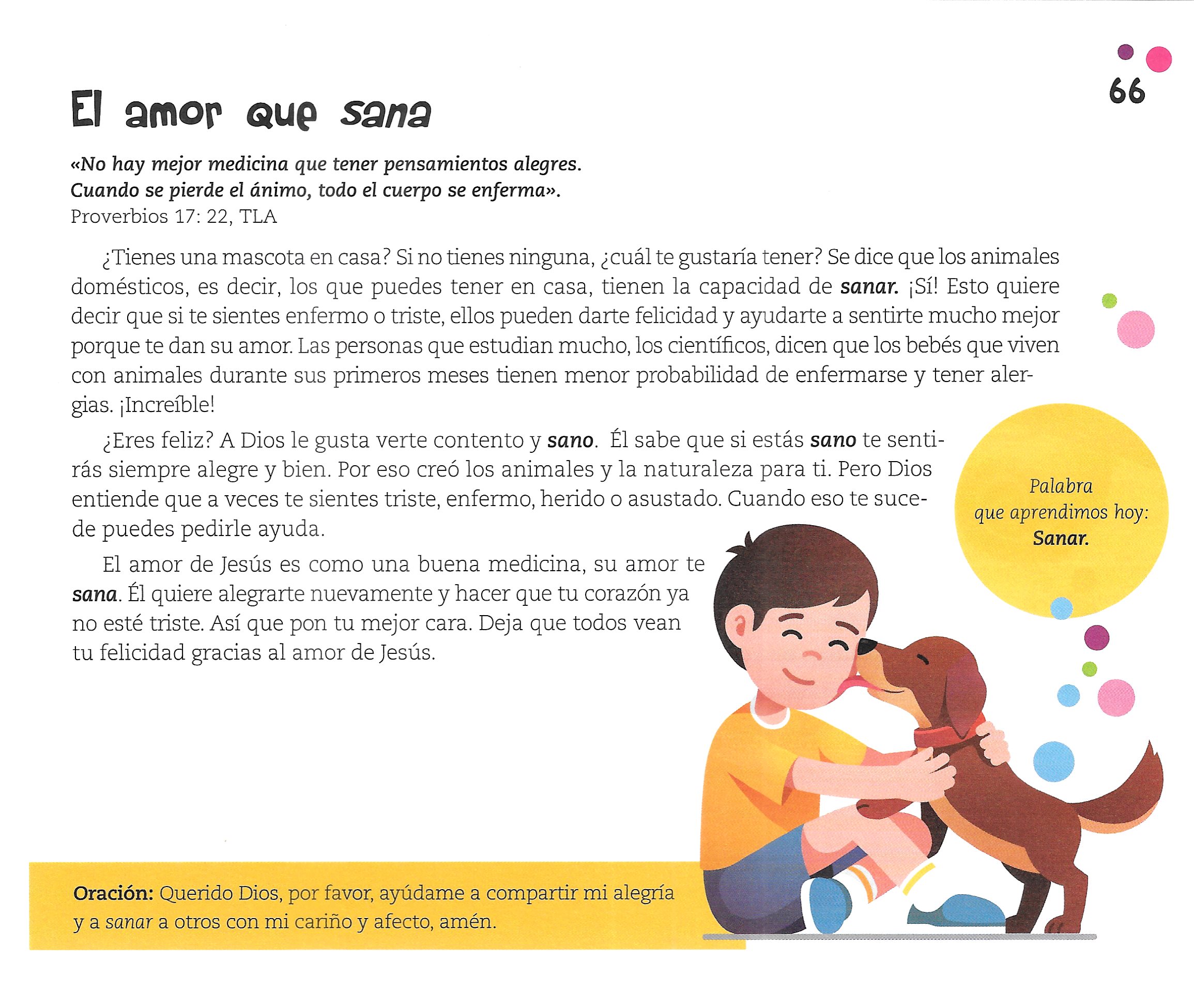 Página ilustrada del devocional