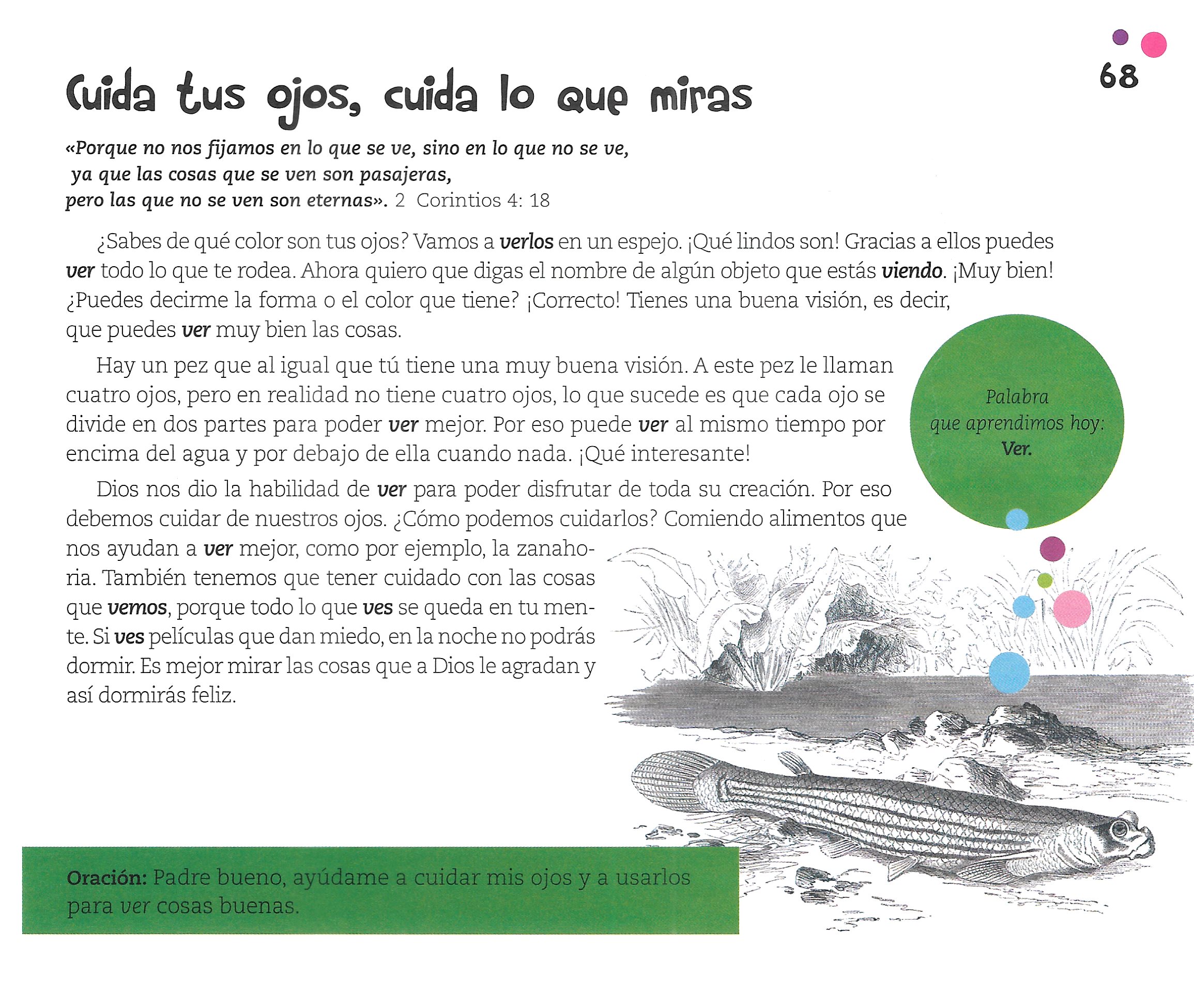 Página ilustrada del devocional