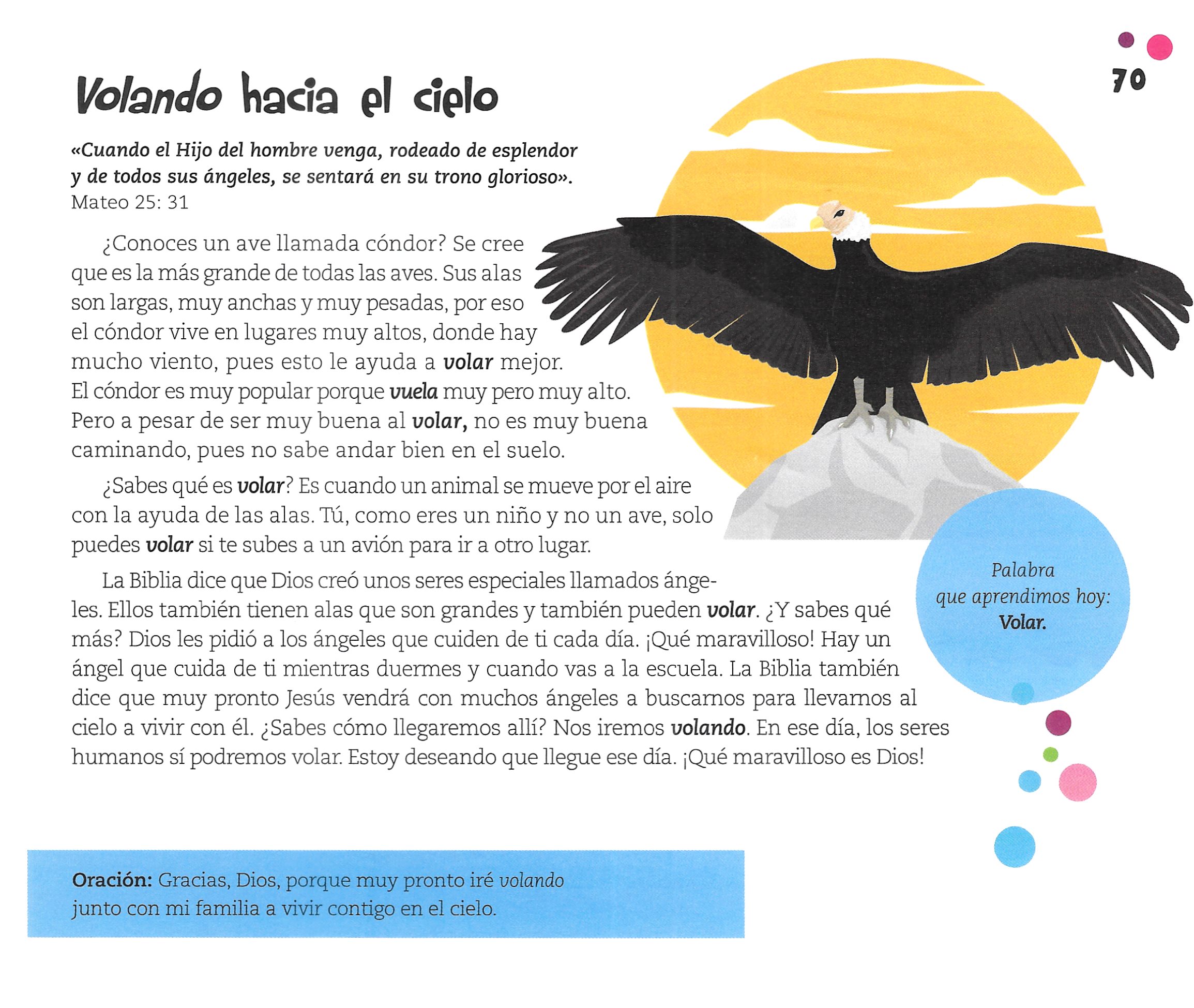 Página ilustrada del devocional
