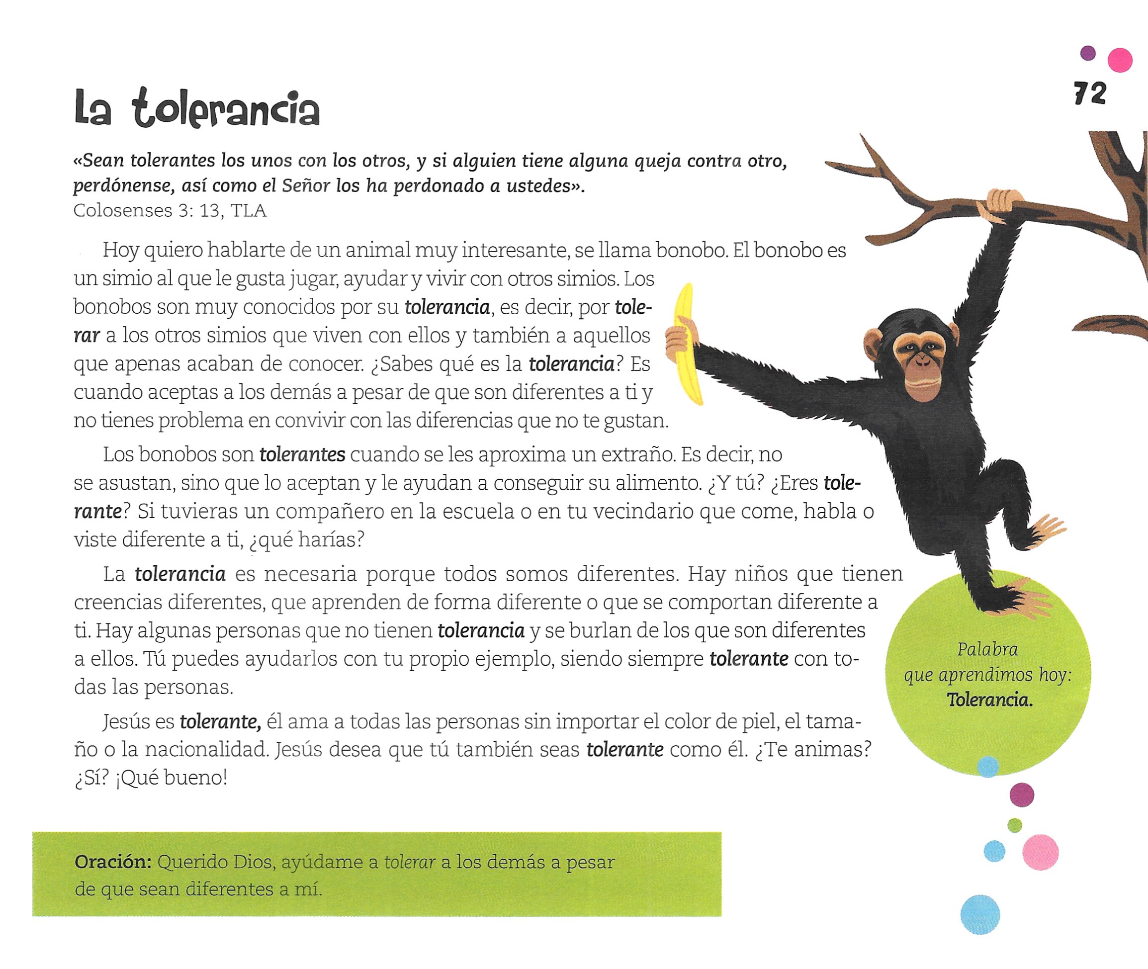 Página ilustrada del devocional