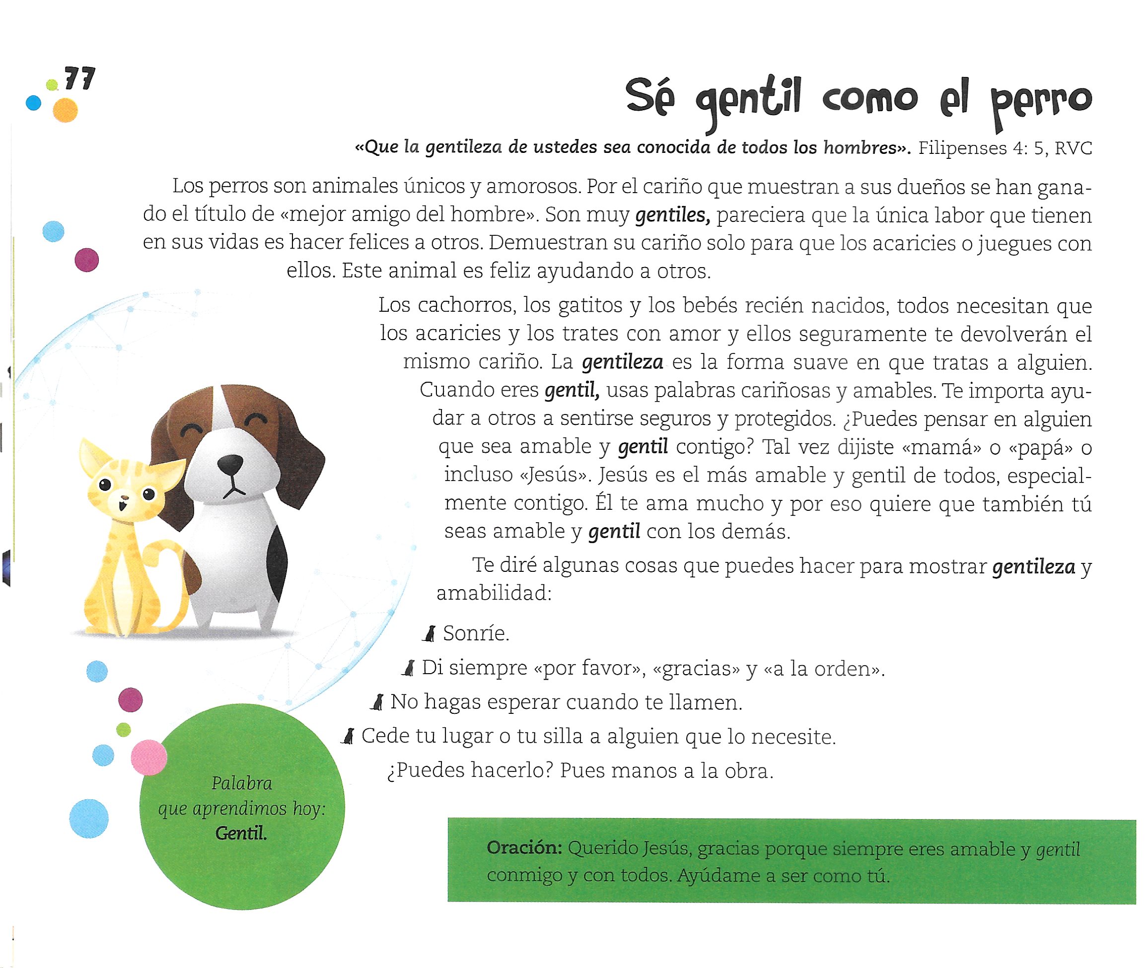 Página ilustrada del devocional