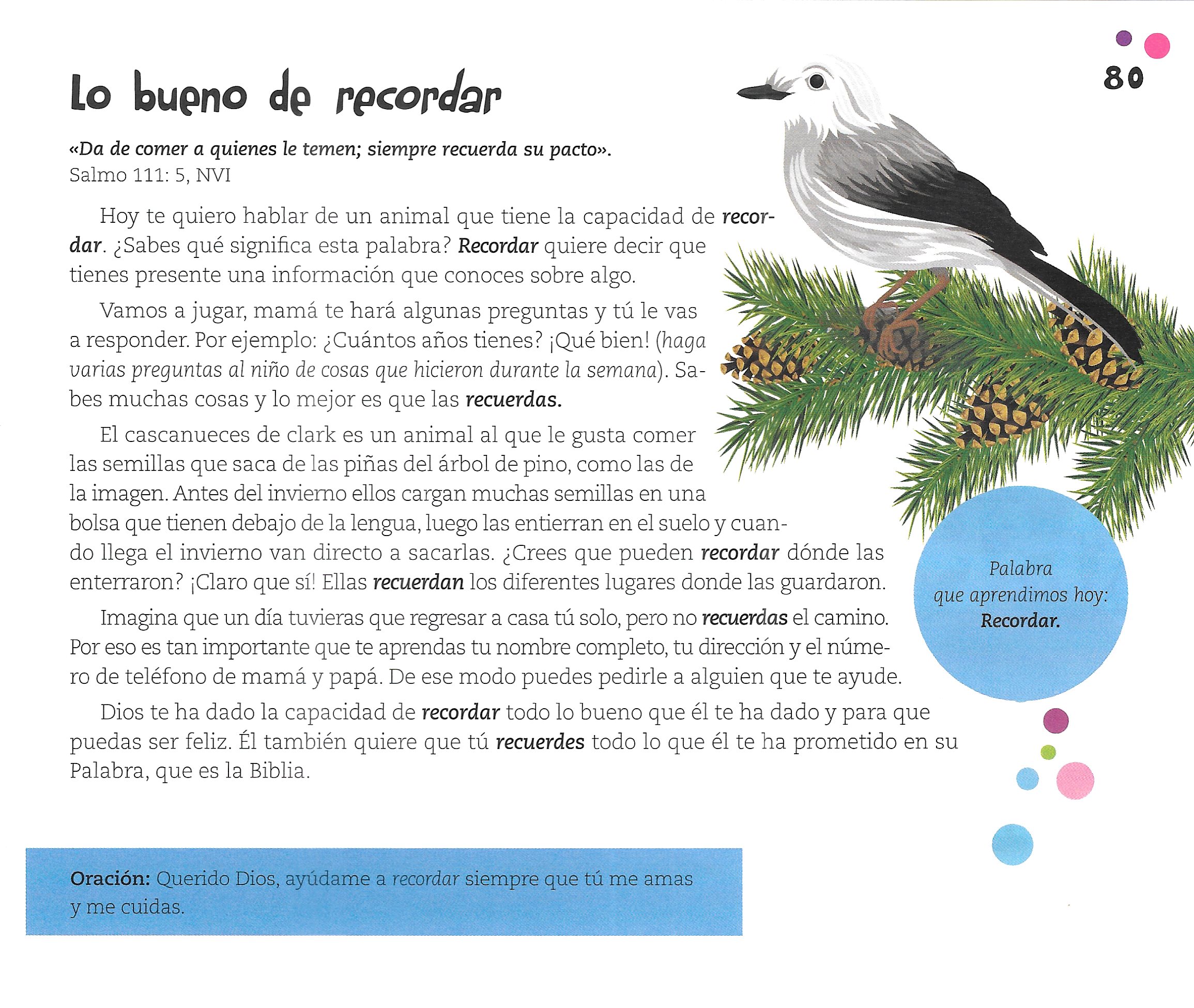 Página ilustrada del devocional