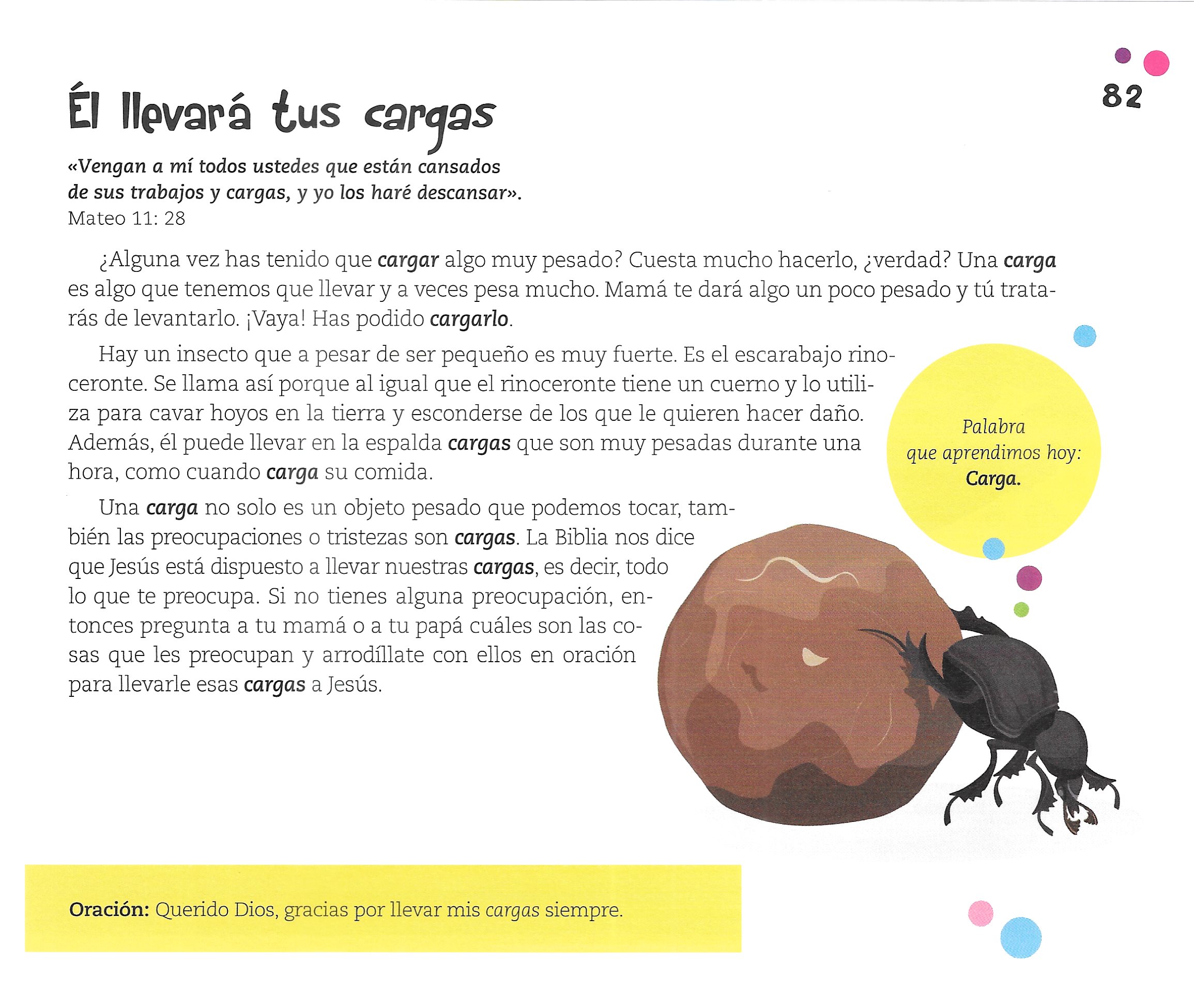 Página ilustrada del devocional