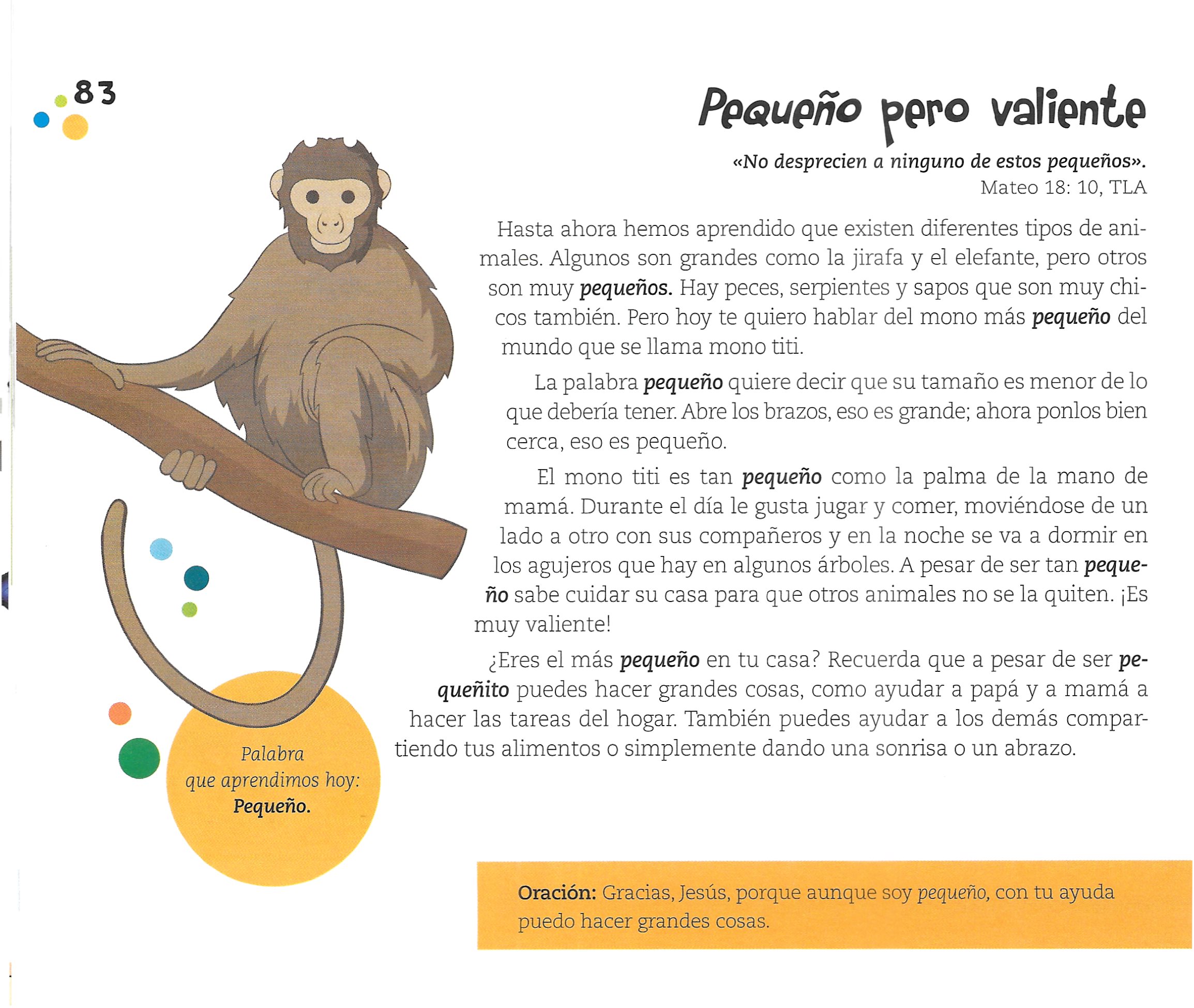 Página ilustrada del devocional