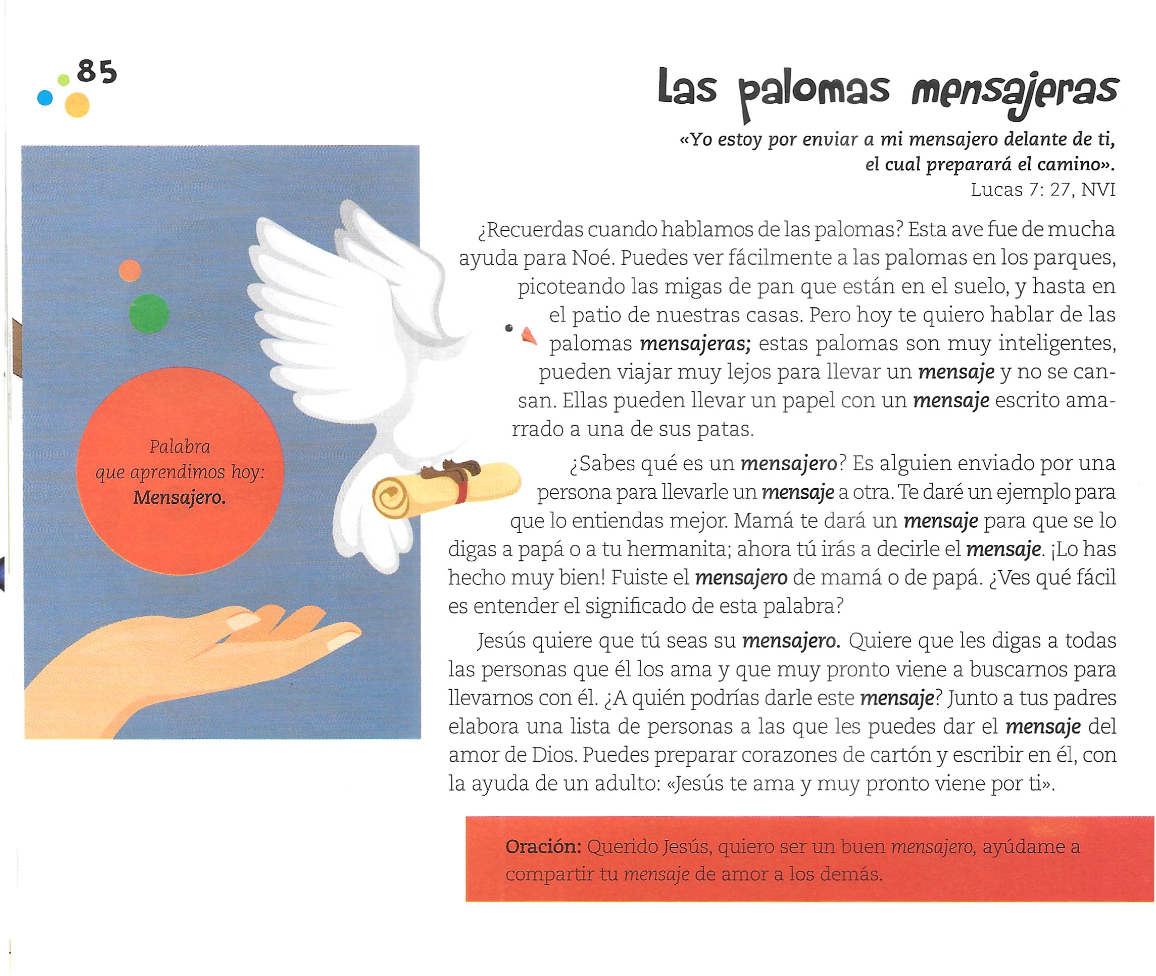 Página ilustrada del devocional