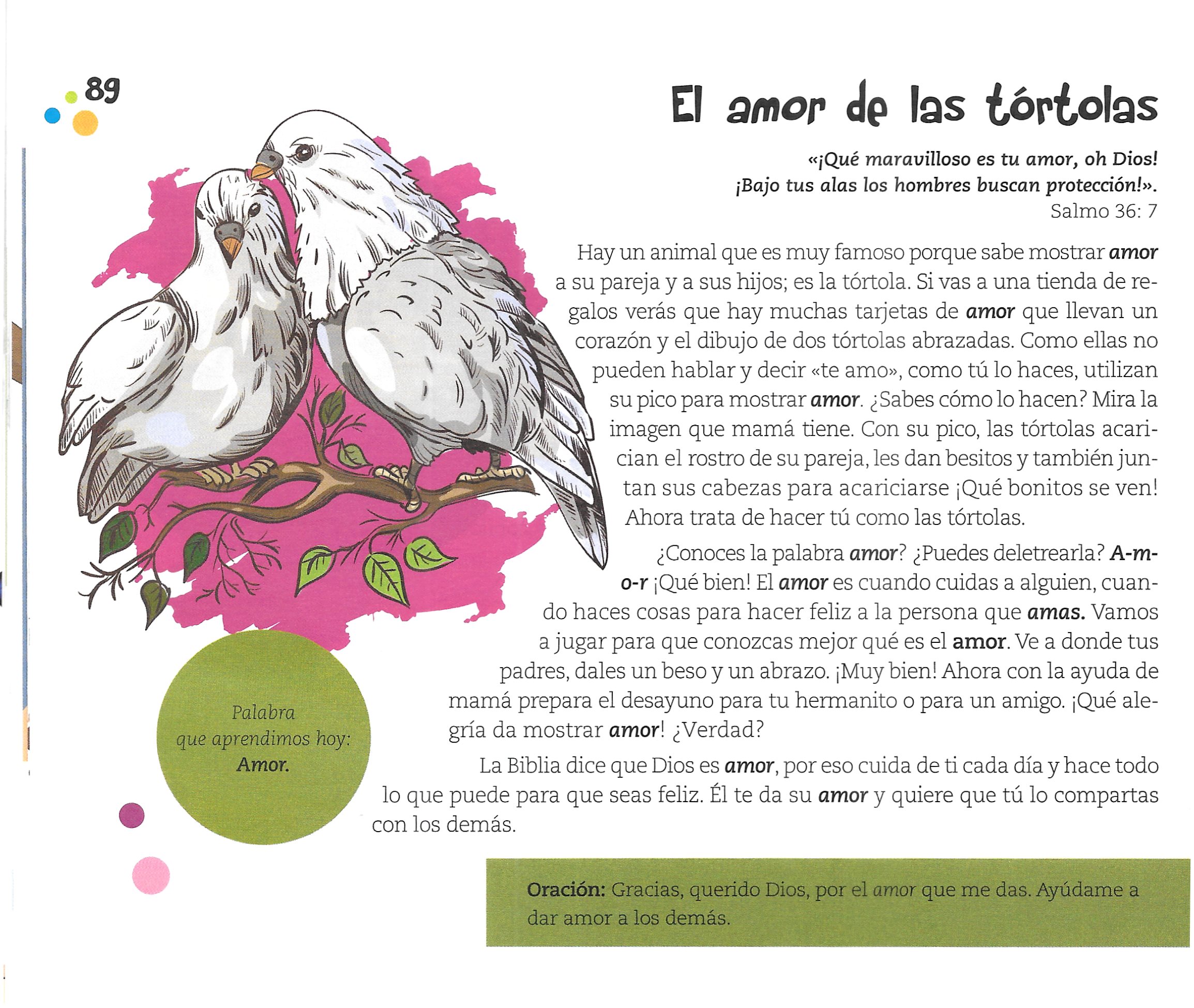 Página ilustrada del devocional