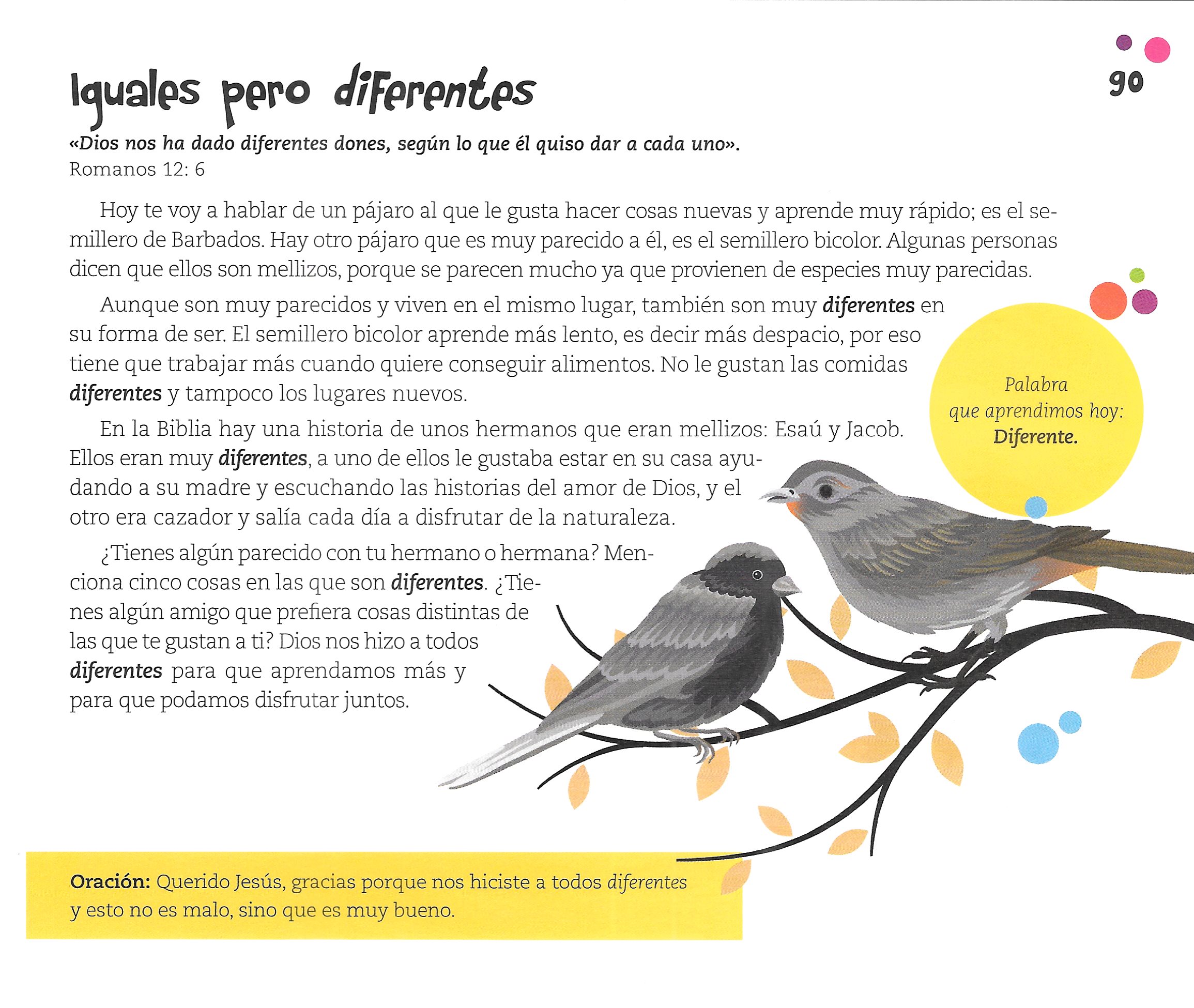 Página ilustrada del devocional