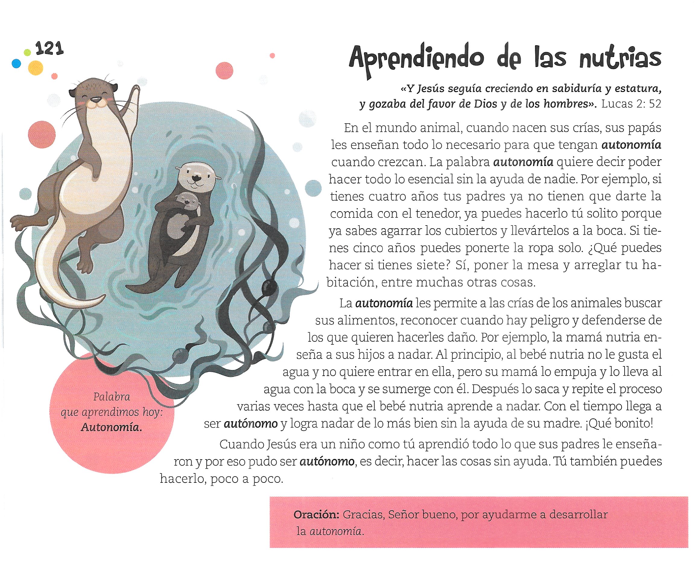 Página ilustrada del devocional