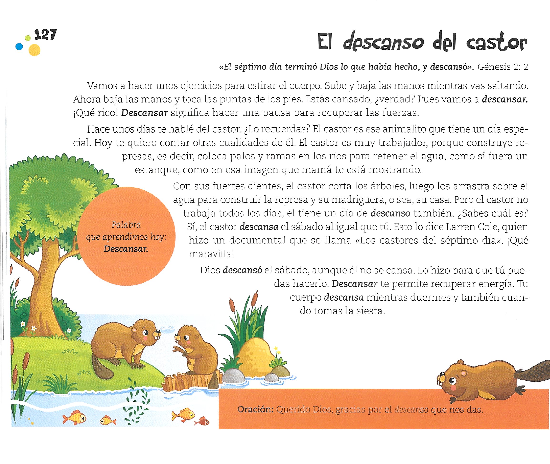 Página ilustrada del devocional