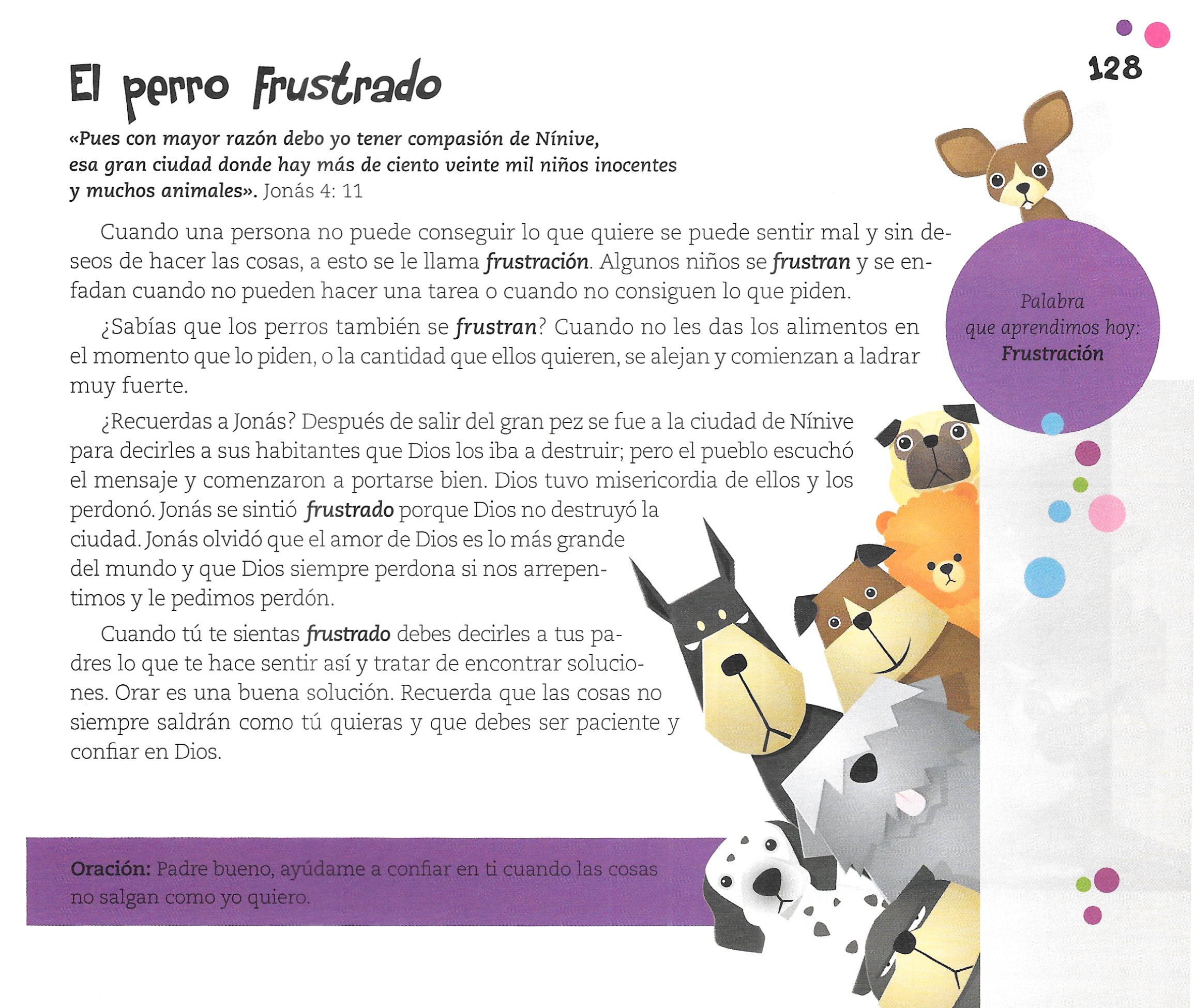 Página ilustrada del devocional
