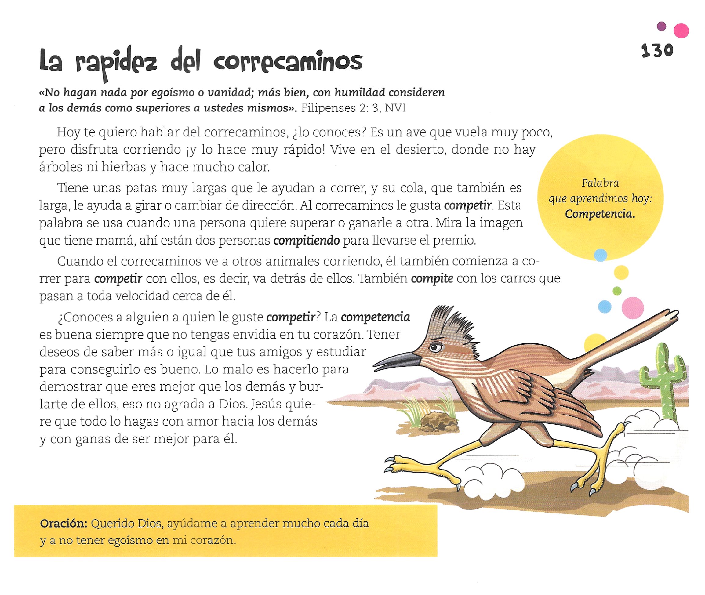 Página ilustrada del devocional
