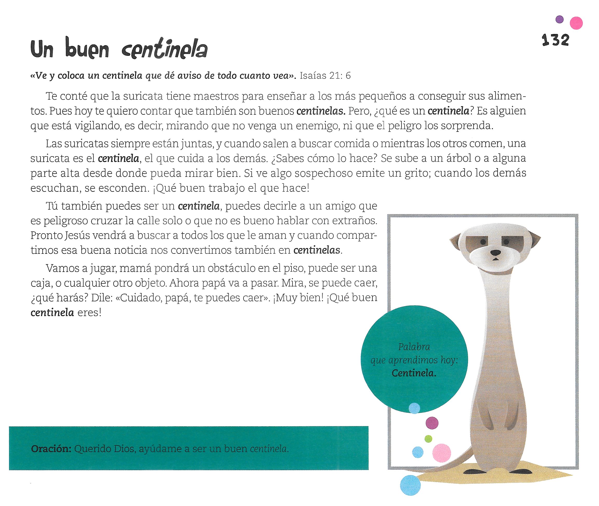 Página ilustrada del devocional