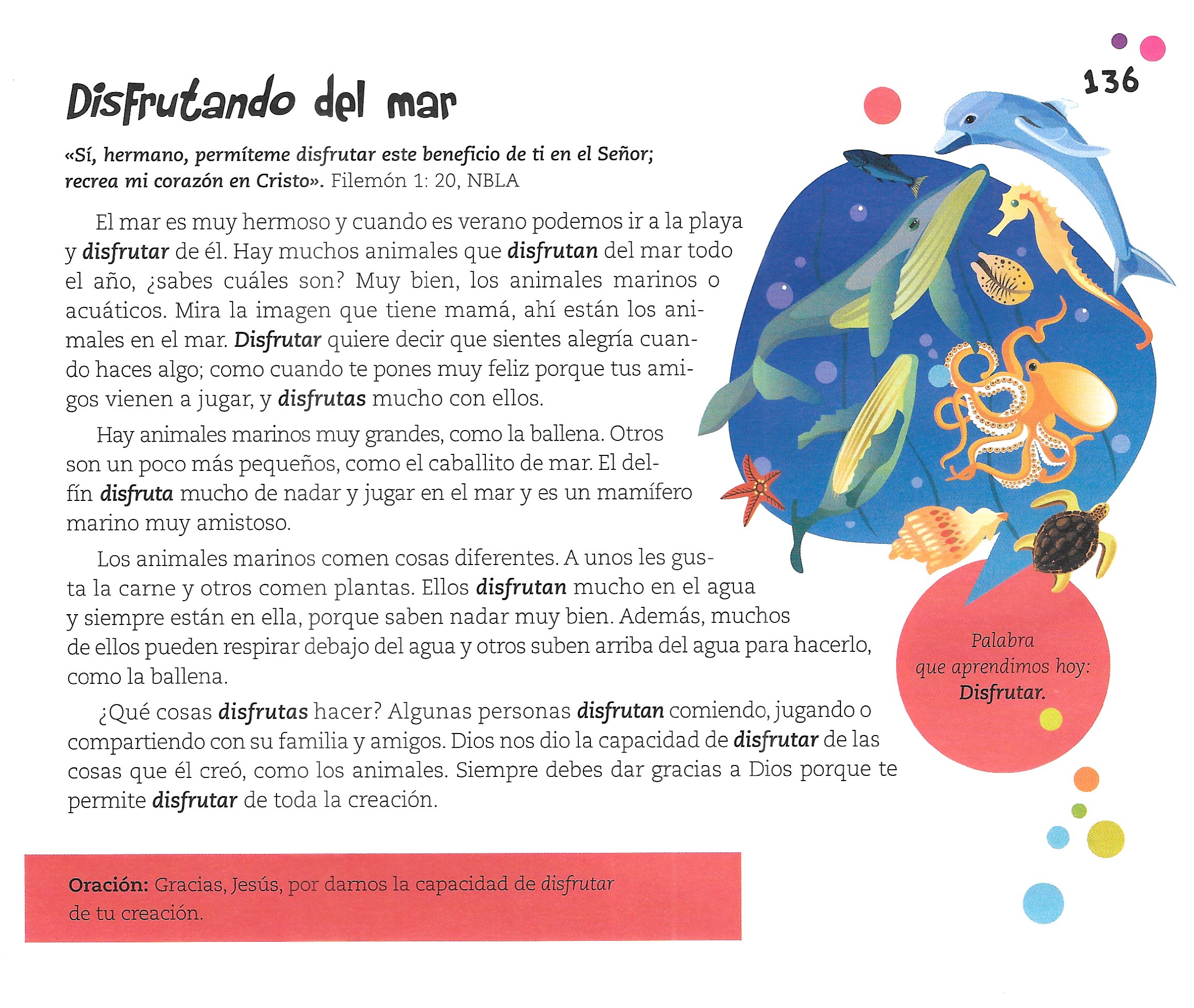 Página ilustrada del devocional