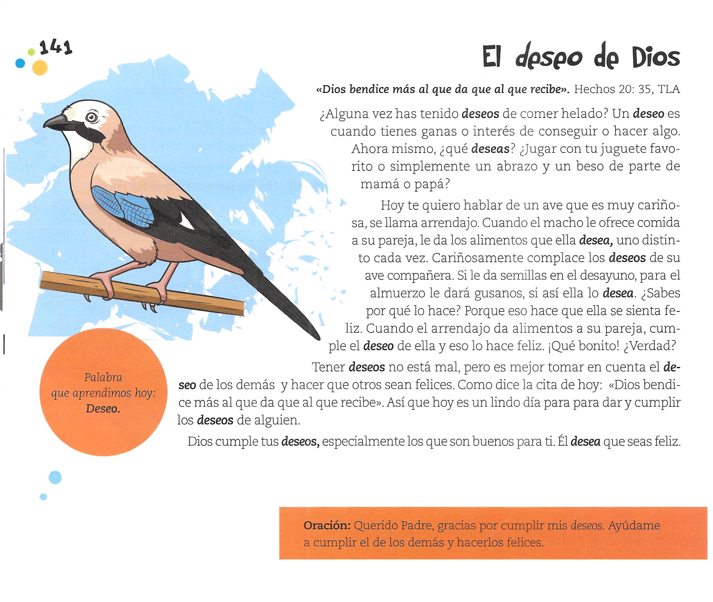 Página ilustrada del devocional