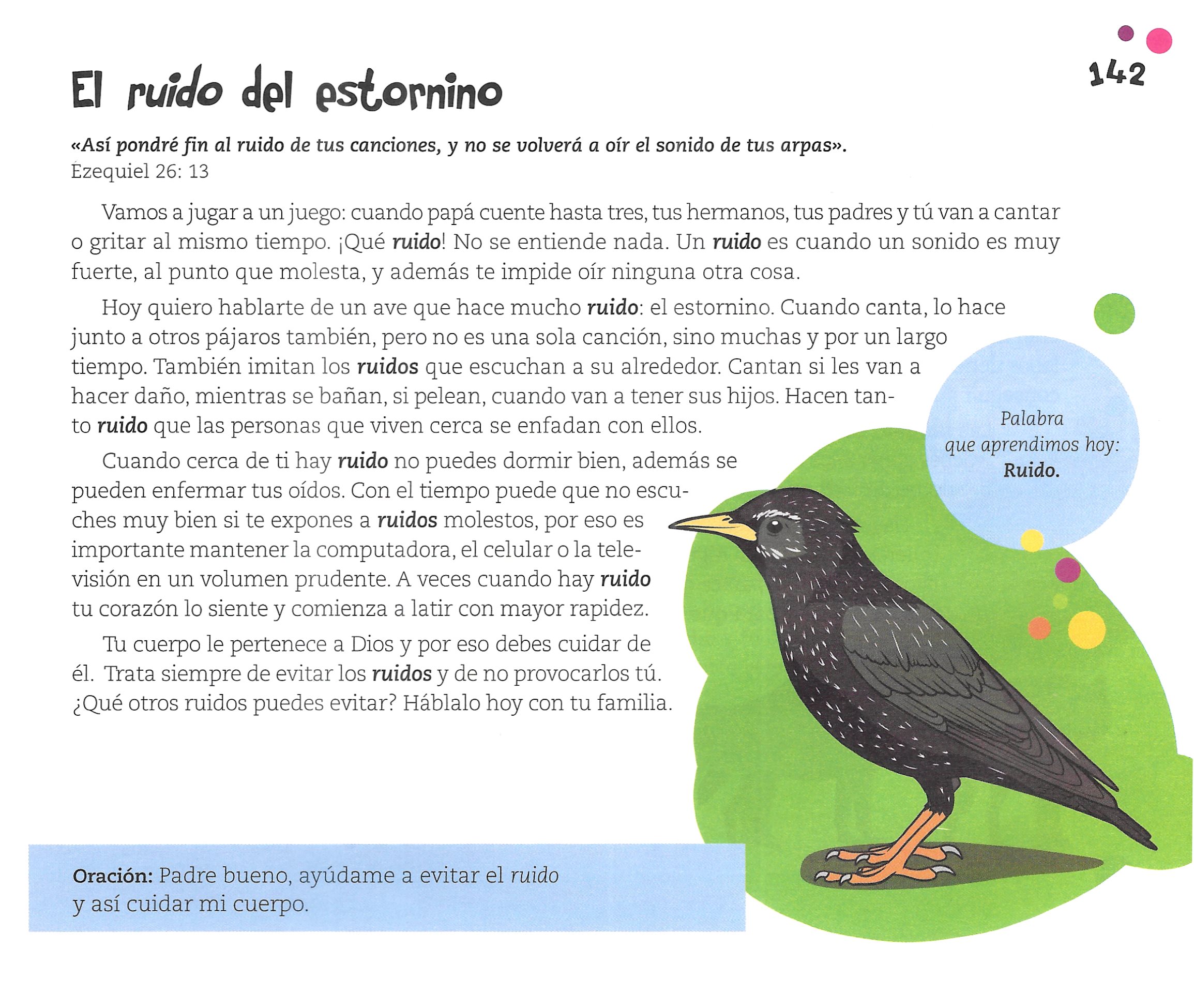Página ilustrada del devocional