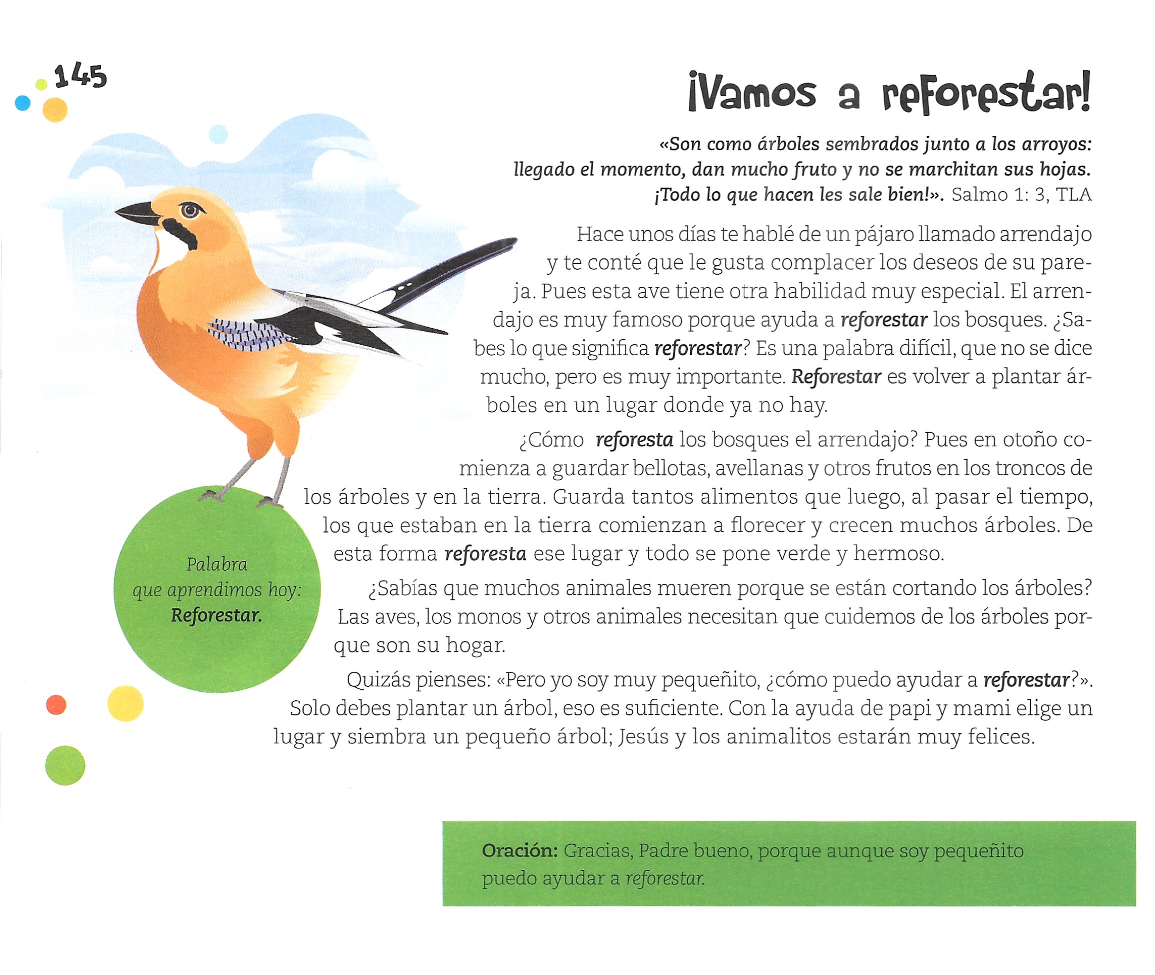 Página ilustrada del devocional