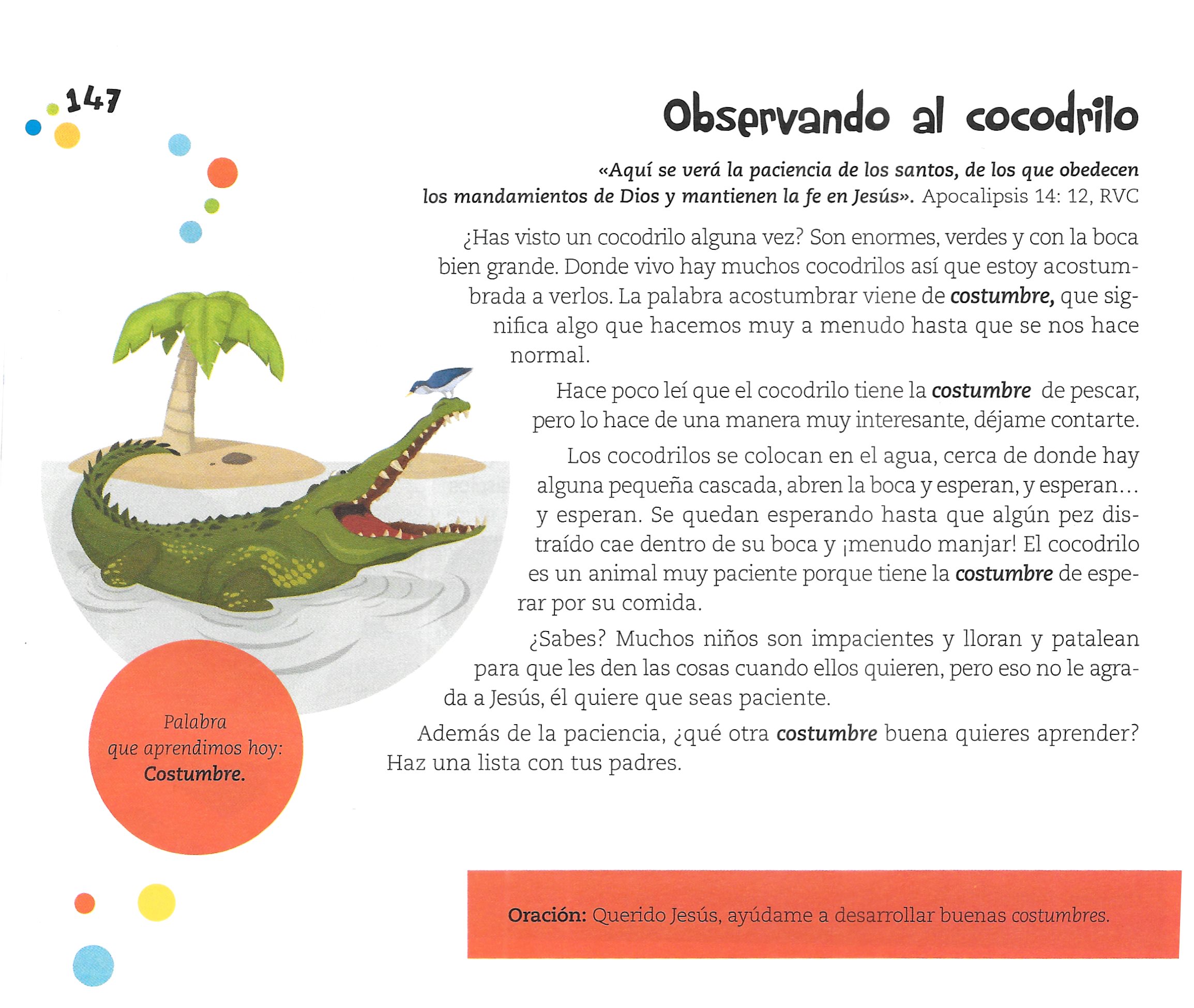 Página ilustrada del devocional