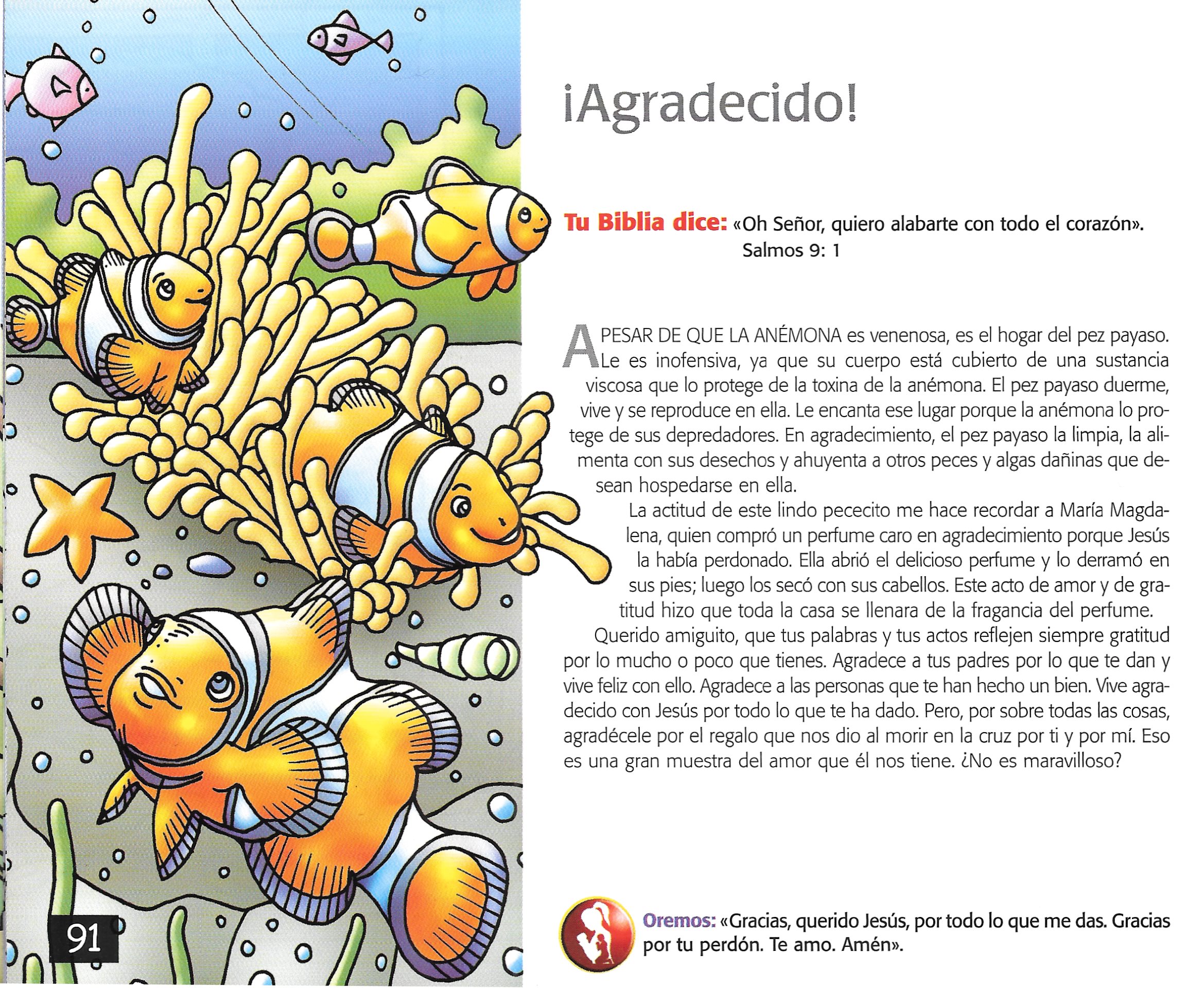 Página ilustrada del devocional