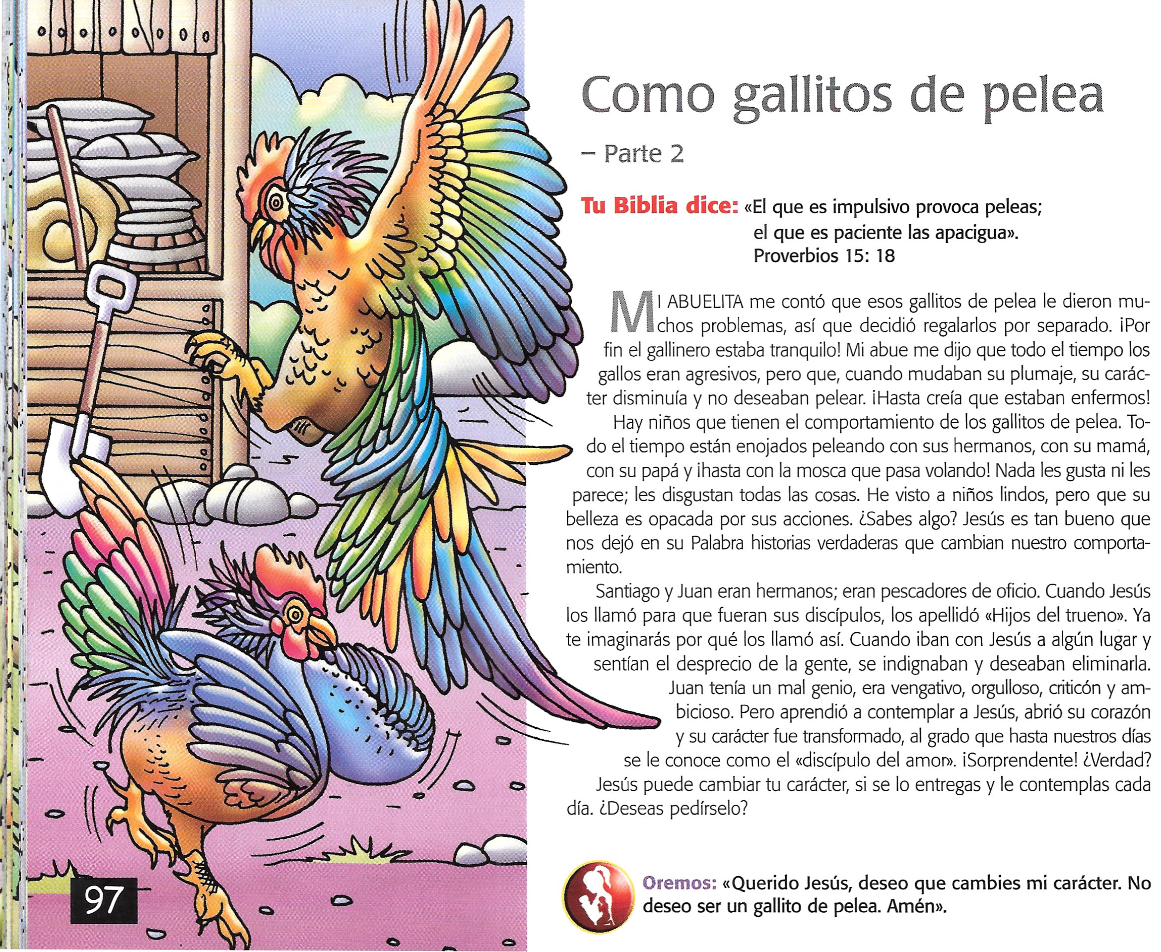 Página ilustrada del devocional