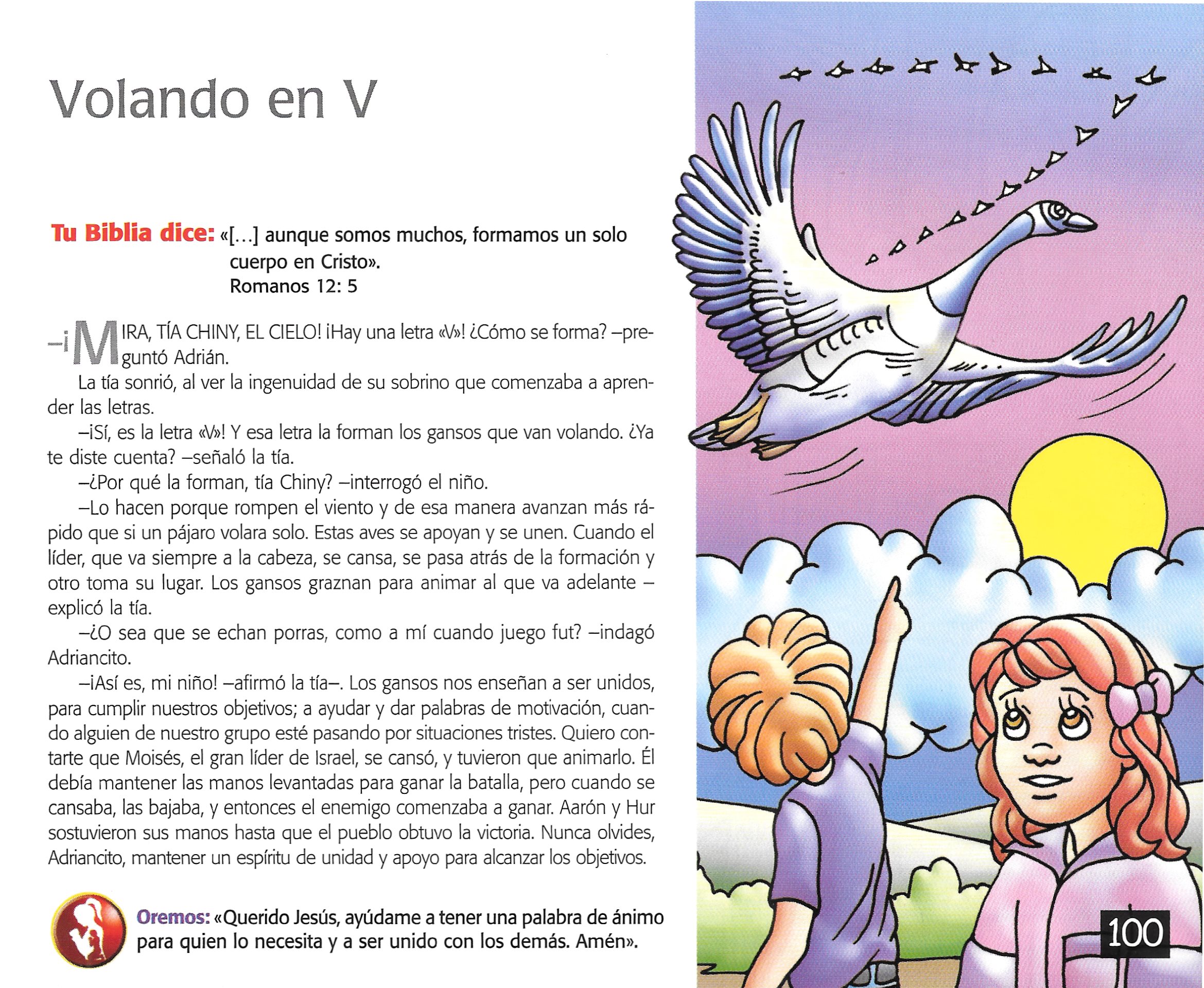 Página ilustrada del devocional