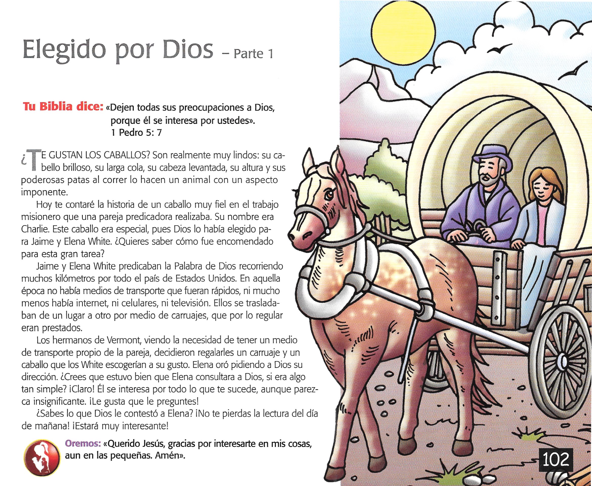 Página ilustrada del devocional