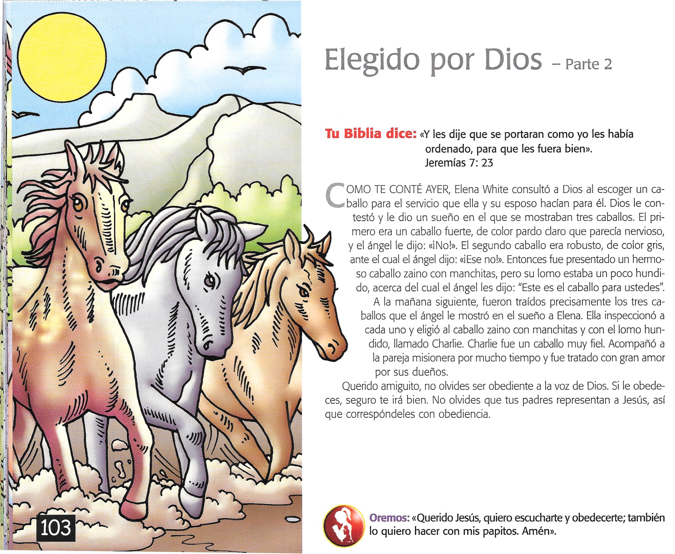 Página ilustrada del devocional