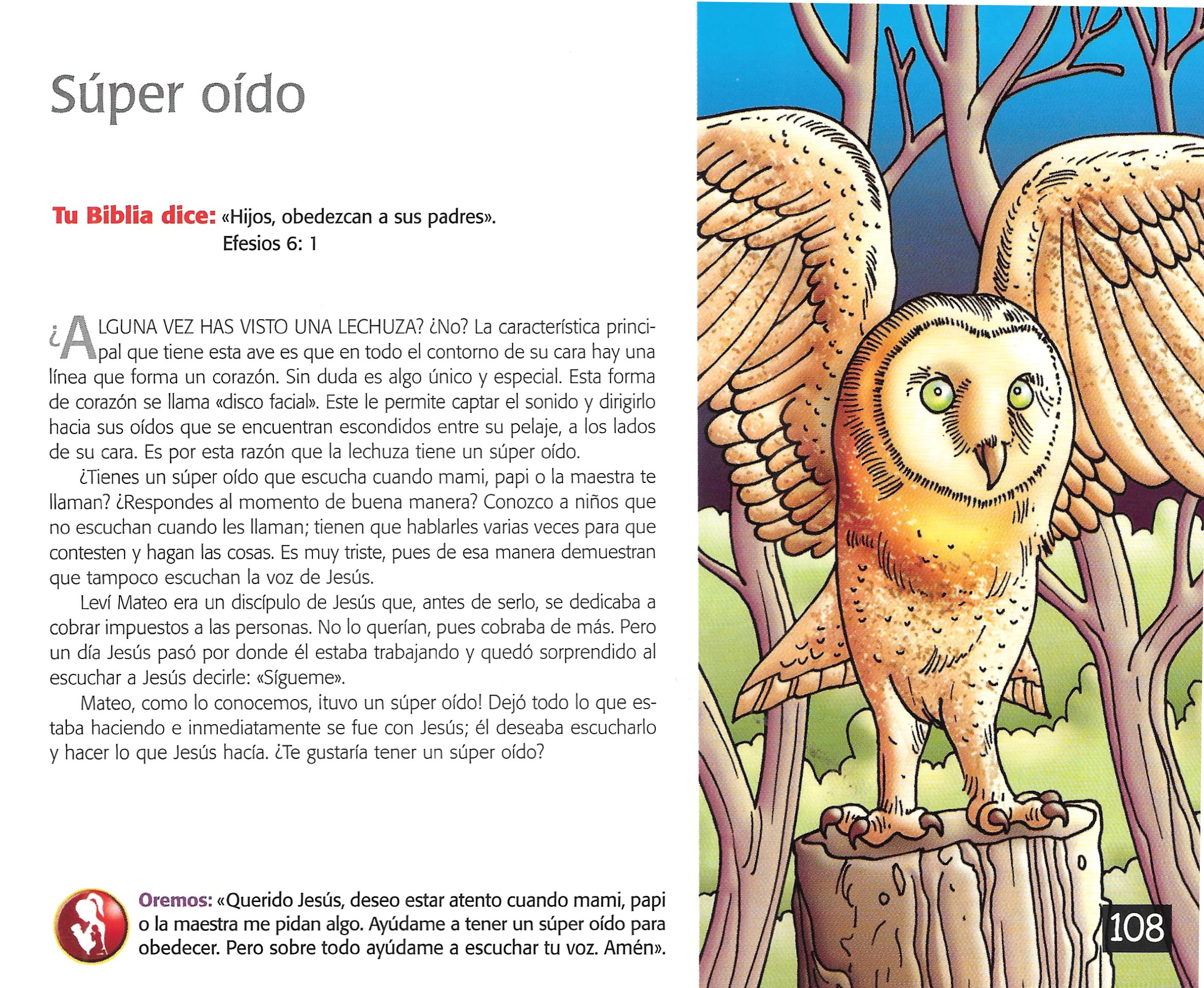 Página ilustrada del devocional