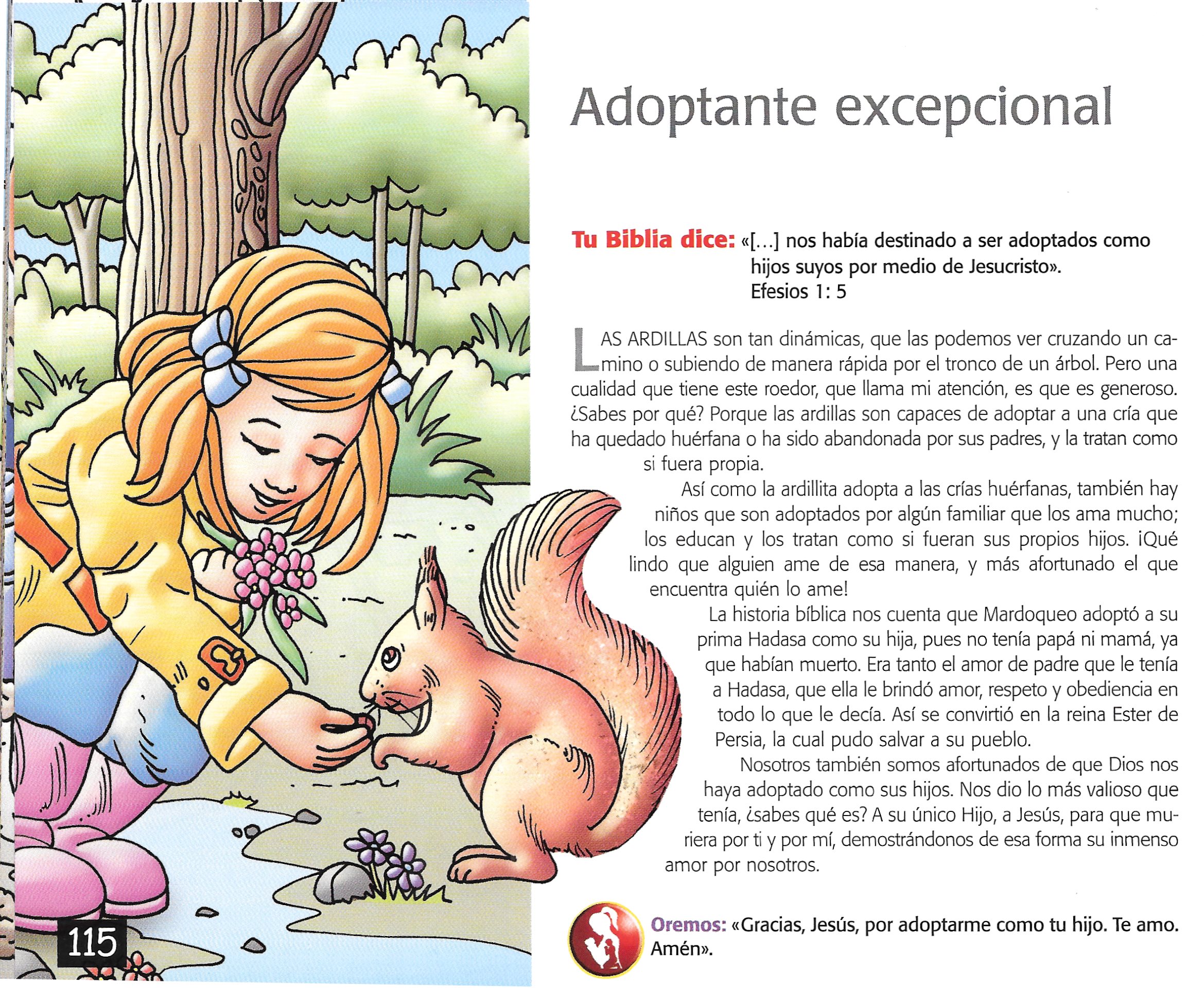 Página ilustrada del devocional