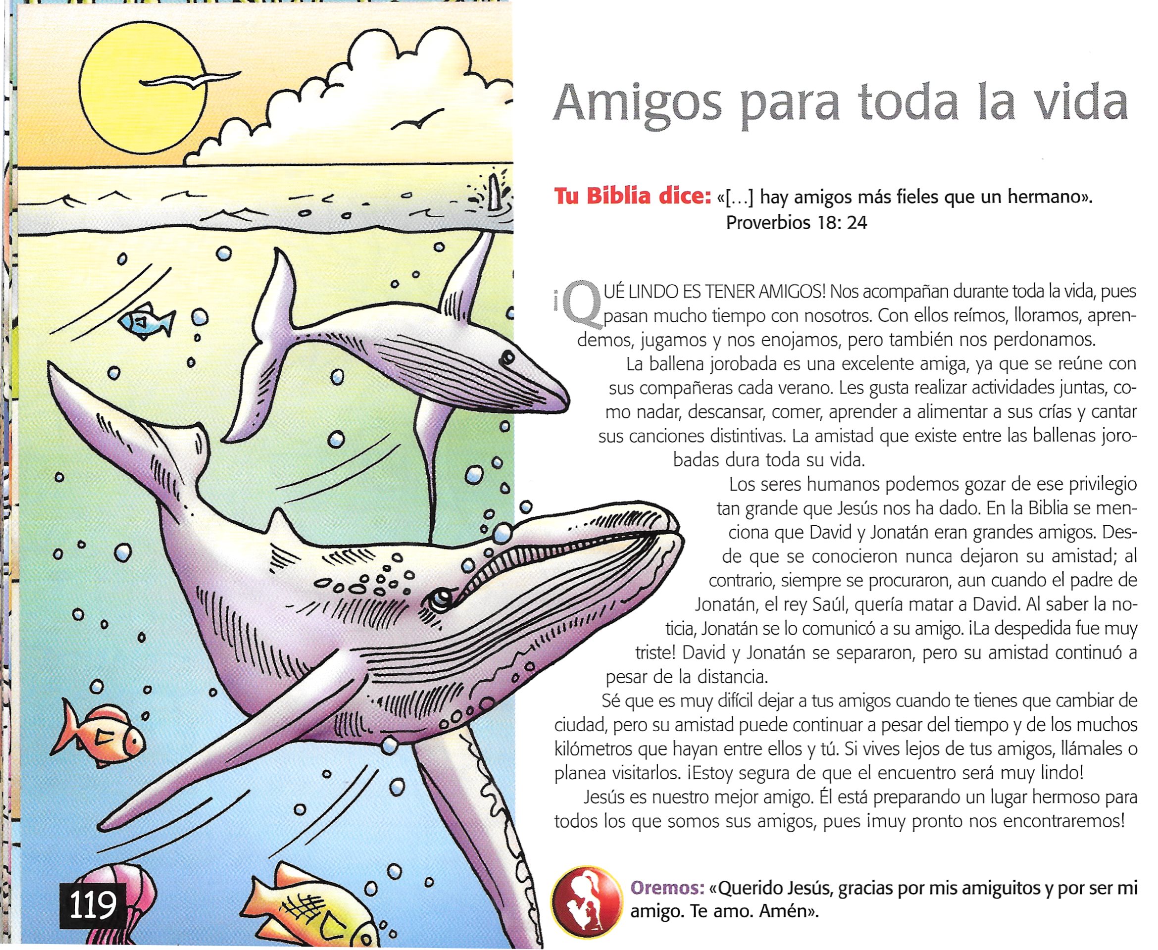 Página ilustrada del devocional