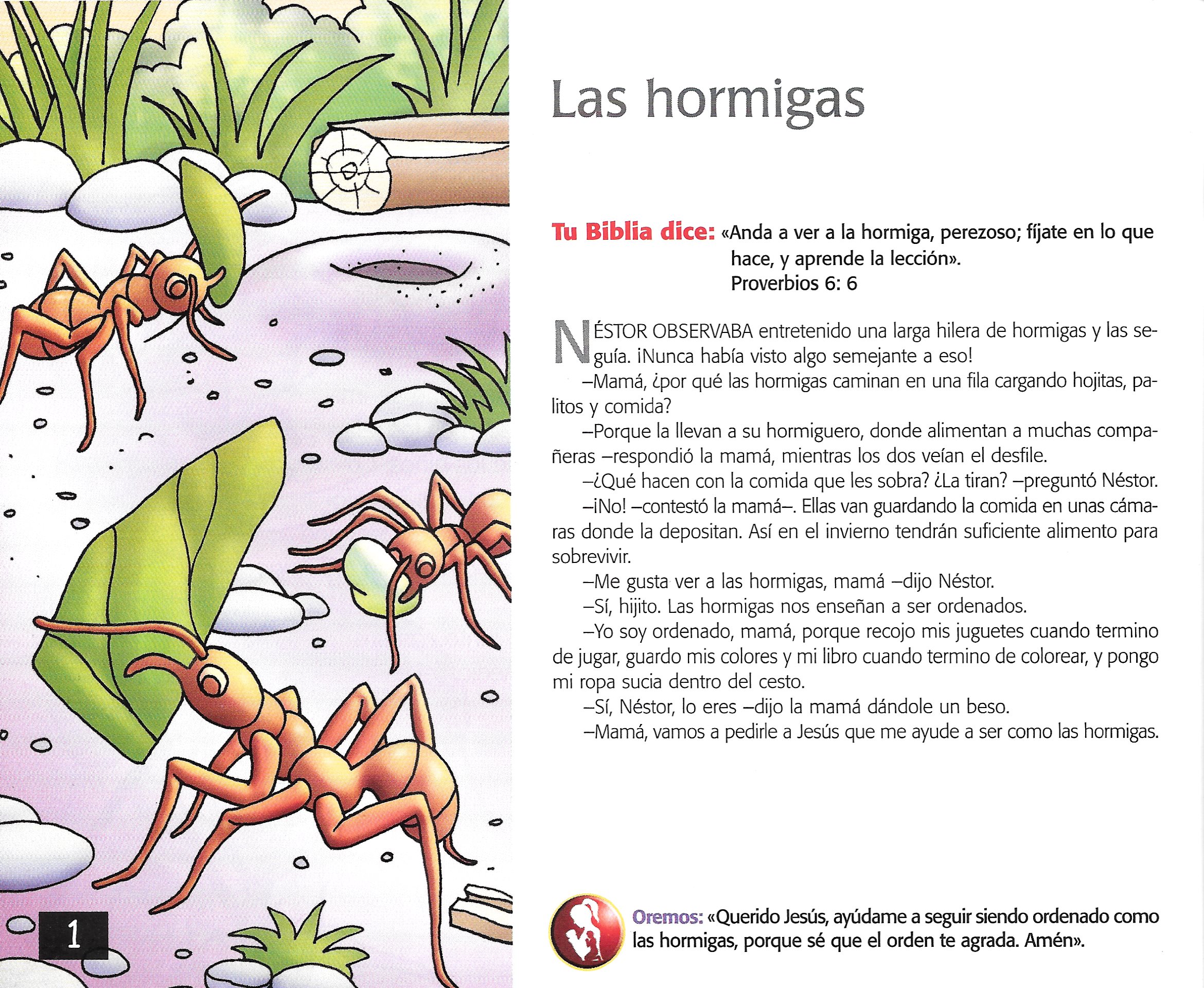 Página ilustrada del devocional