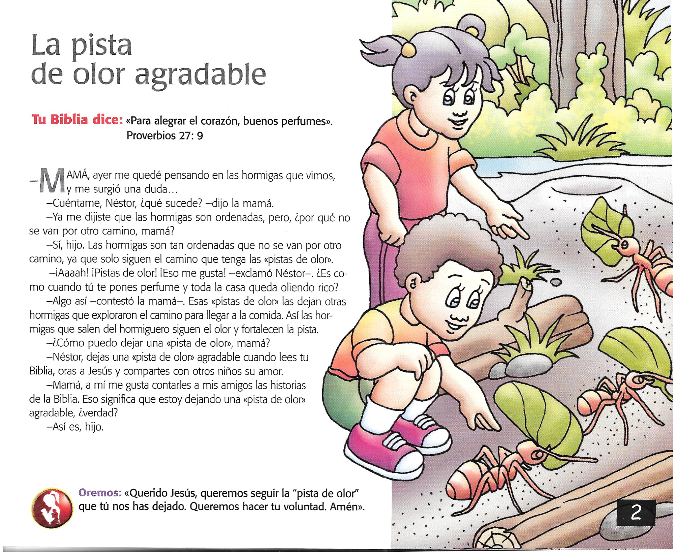 Página ilustrada del devocional