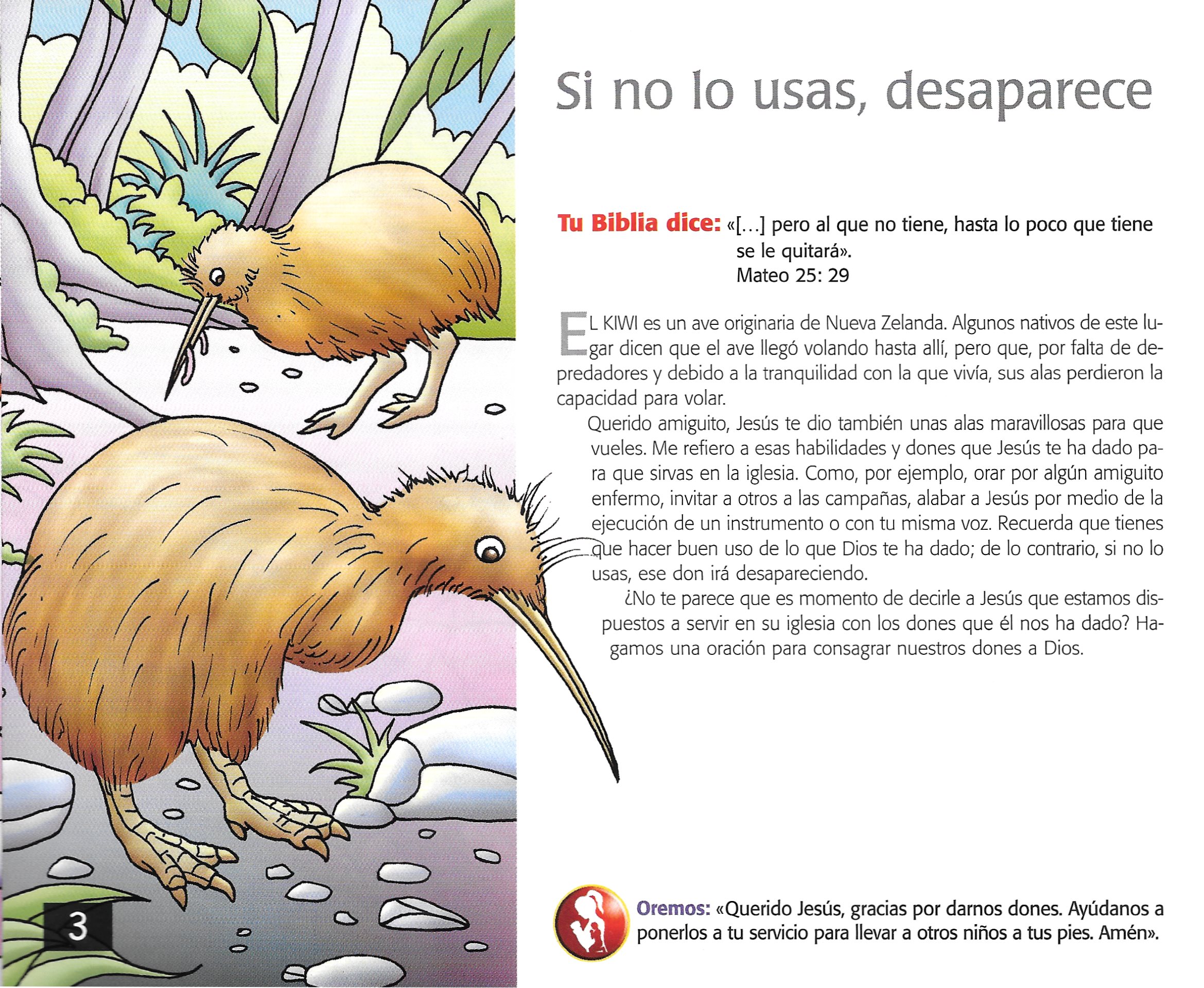 Página ilustrada del devocional