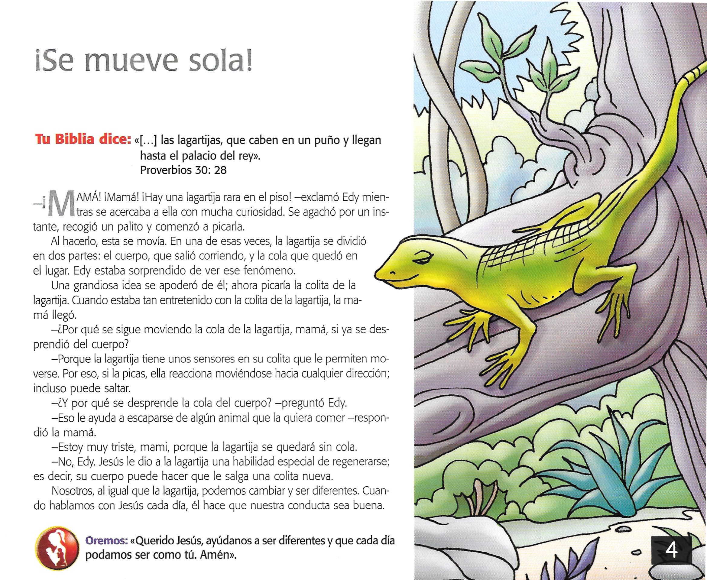 Página ilustrada del devocional