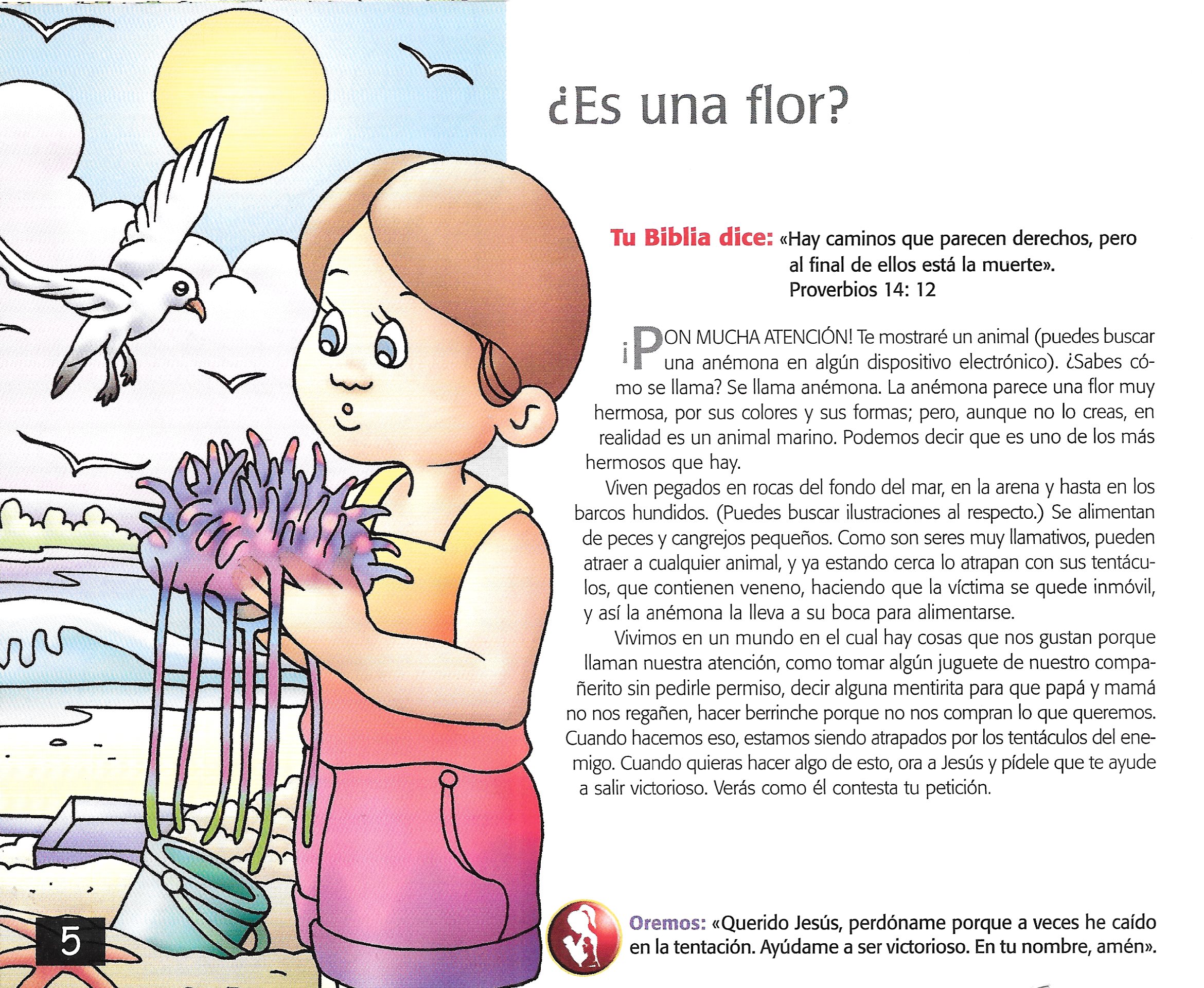 Página ilustrada del devocional