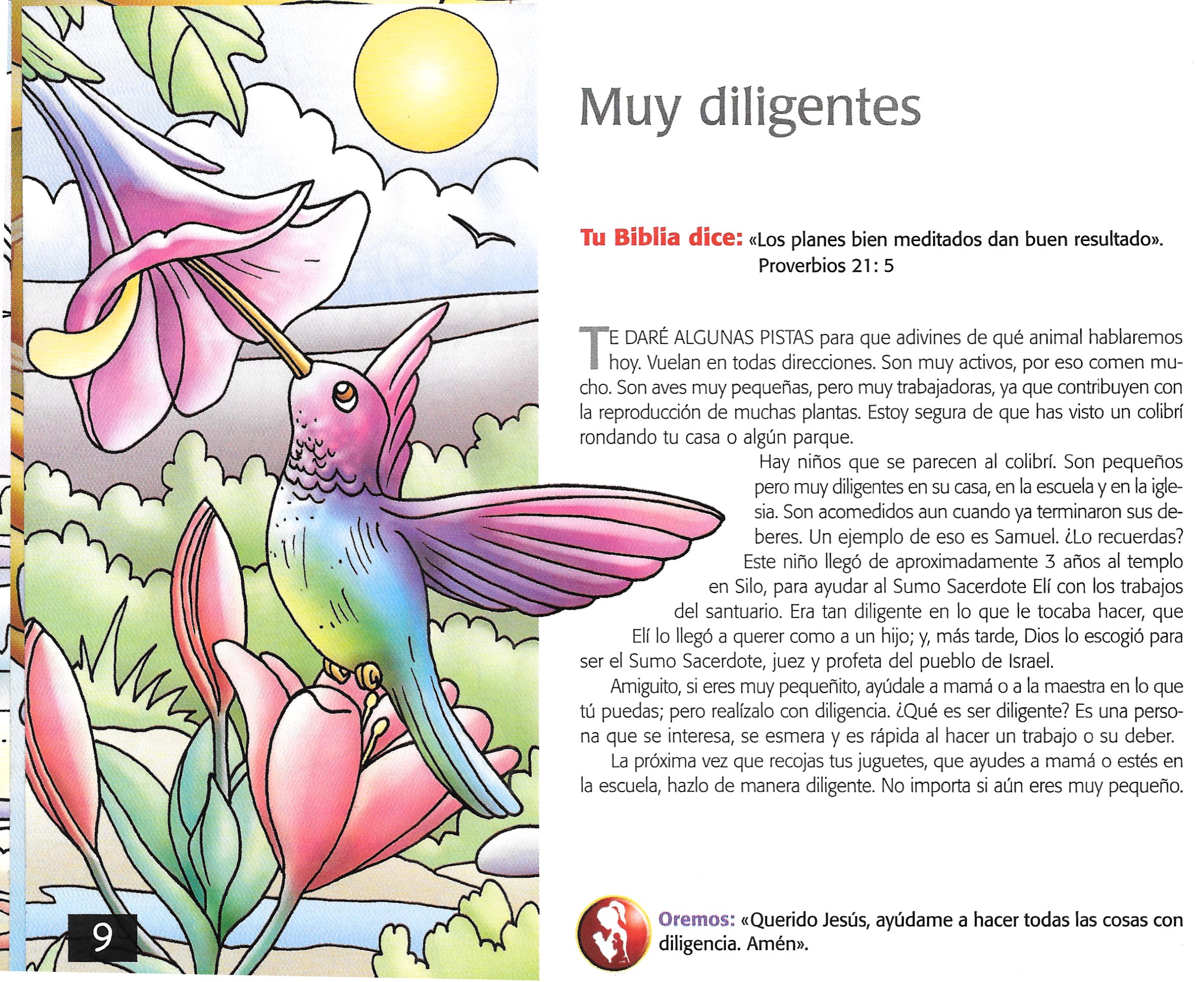 Página ilustrada del devocional