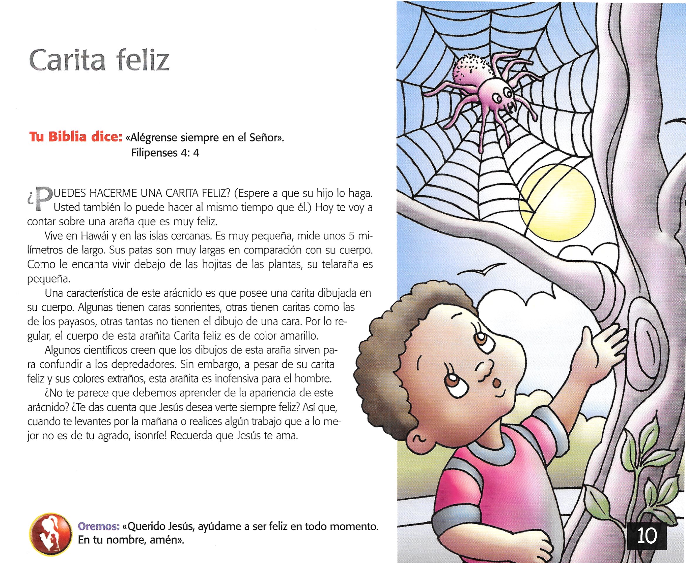 Página ilustrada del devocional