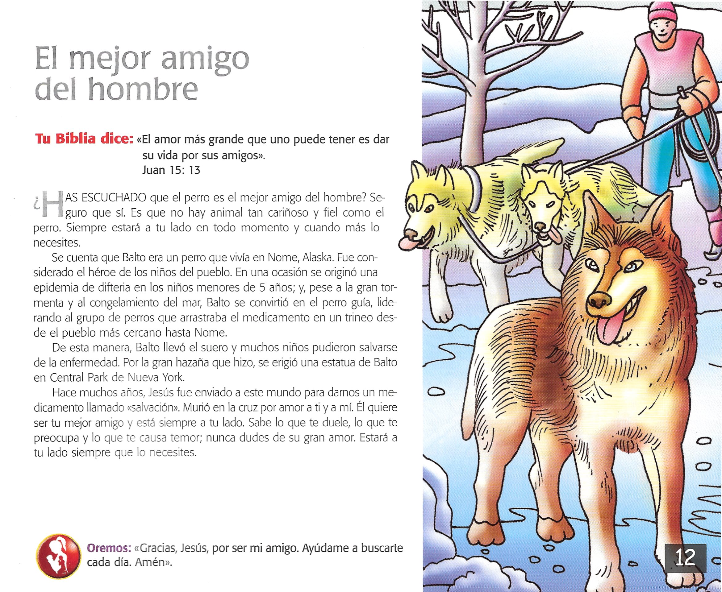 Página ilustrada del devocional