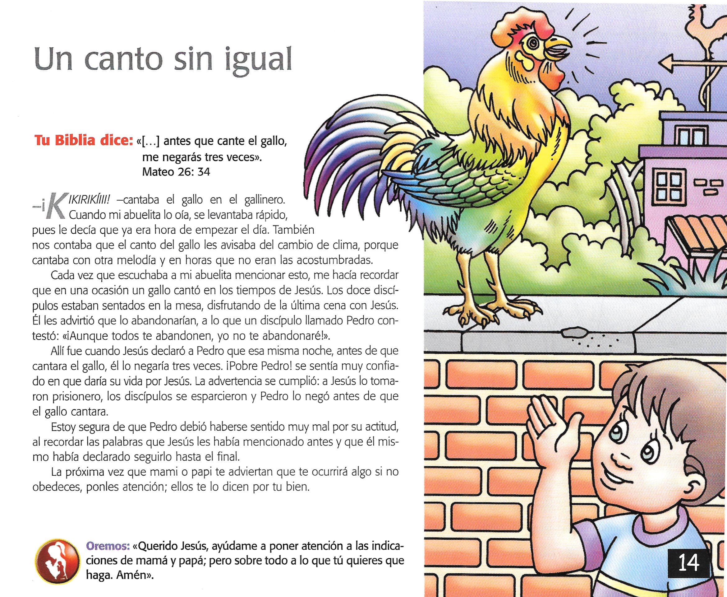 Página ilustrada del devocional
