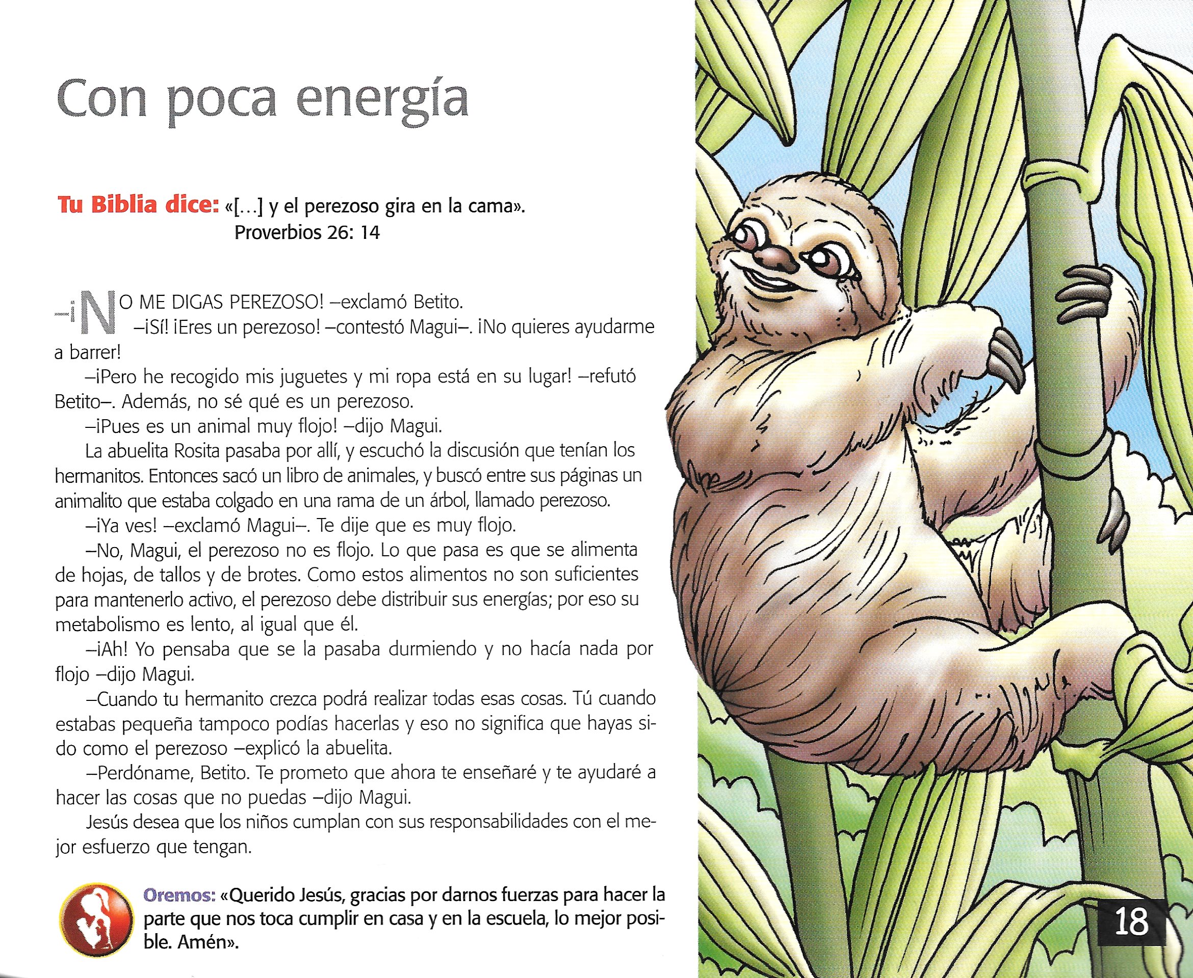 Página ilustrada del devocional