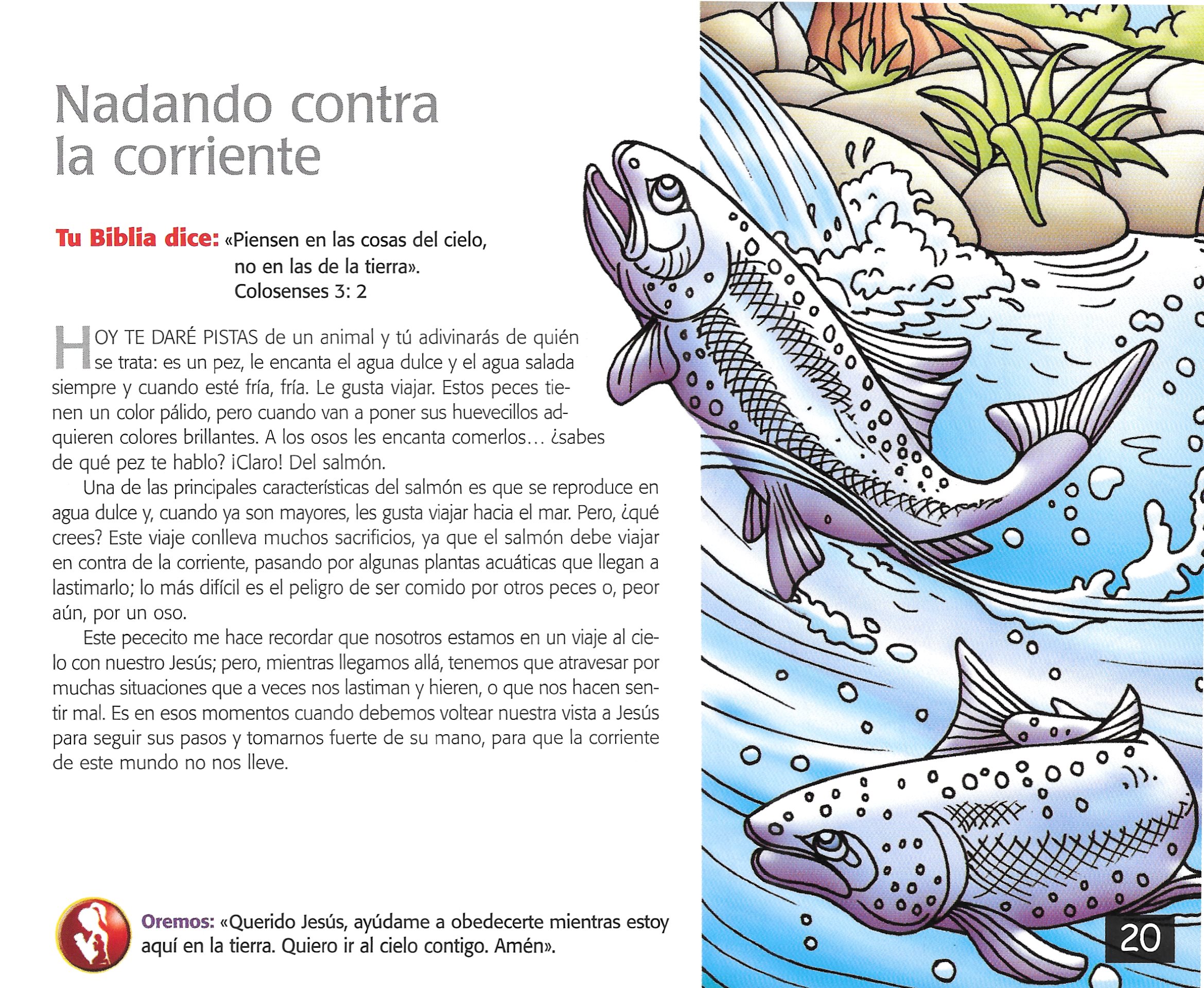 Página ilustrada del devocional