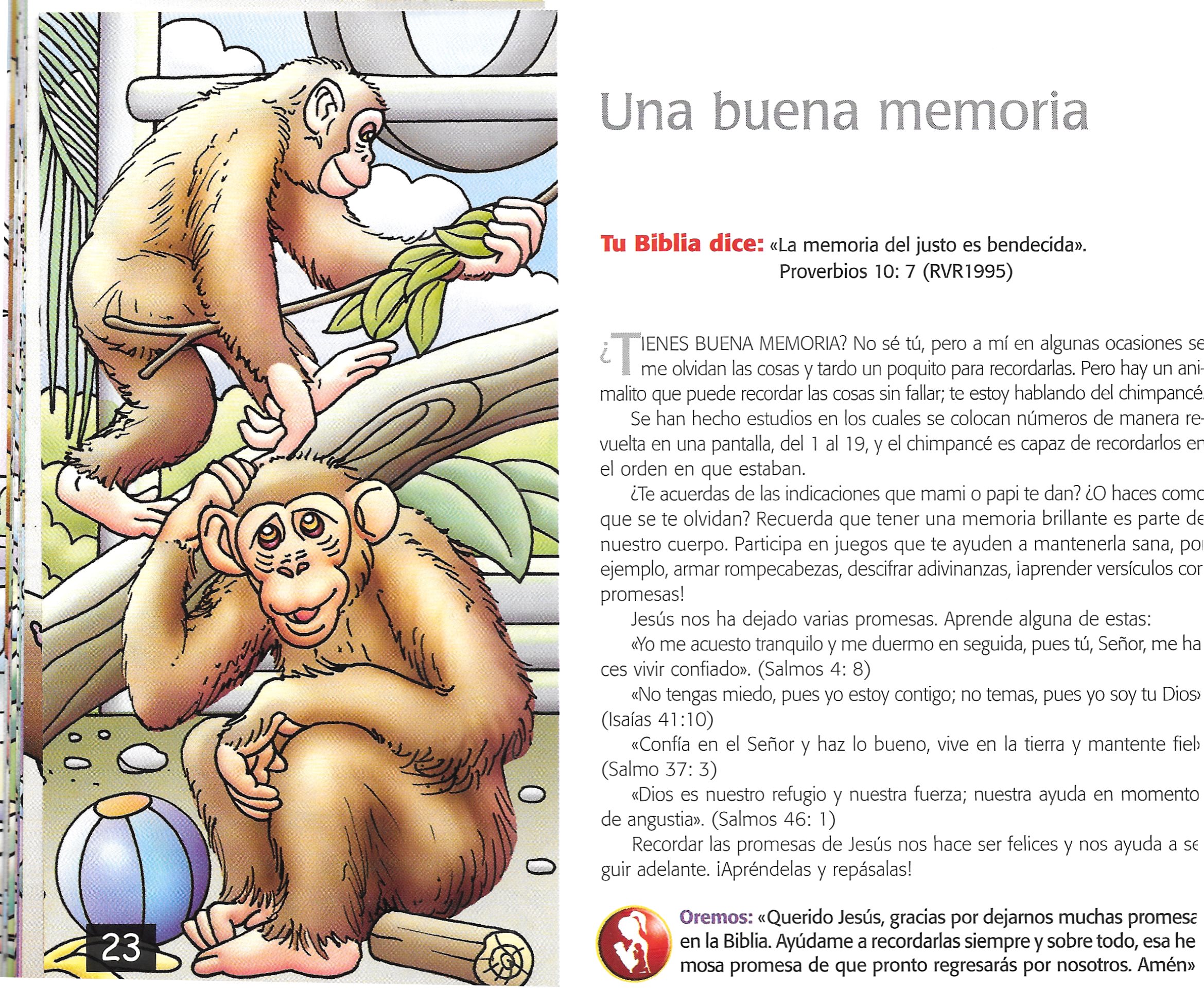Página ilustrada del devocional