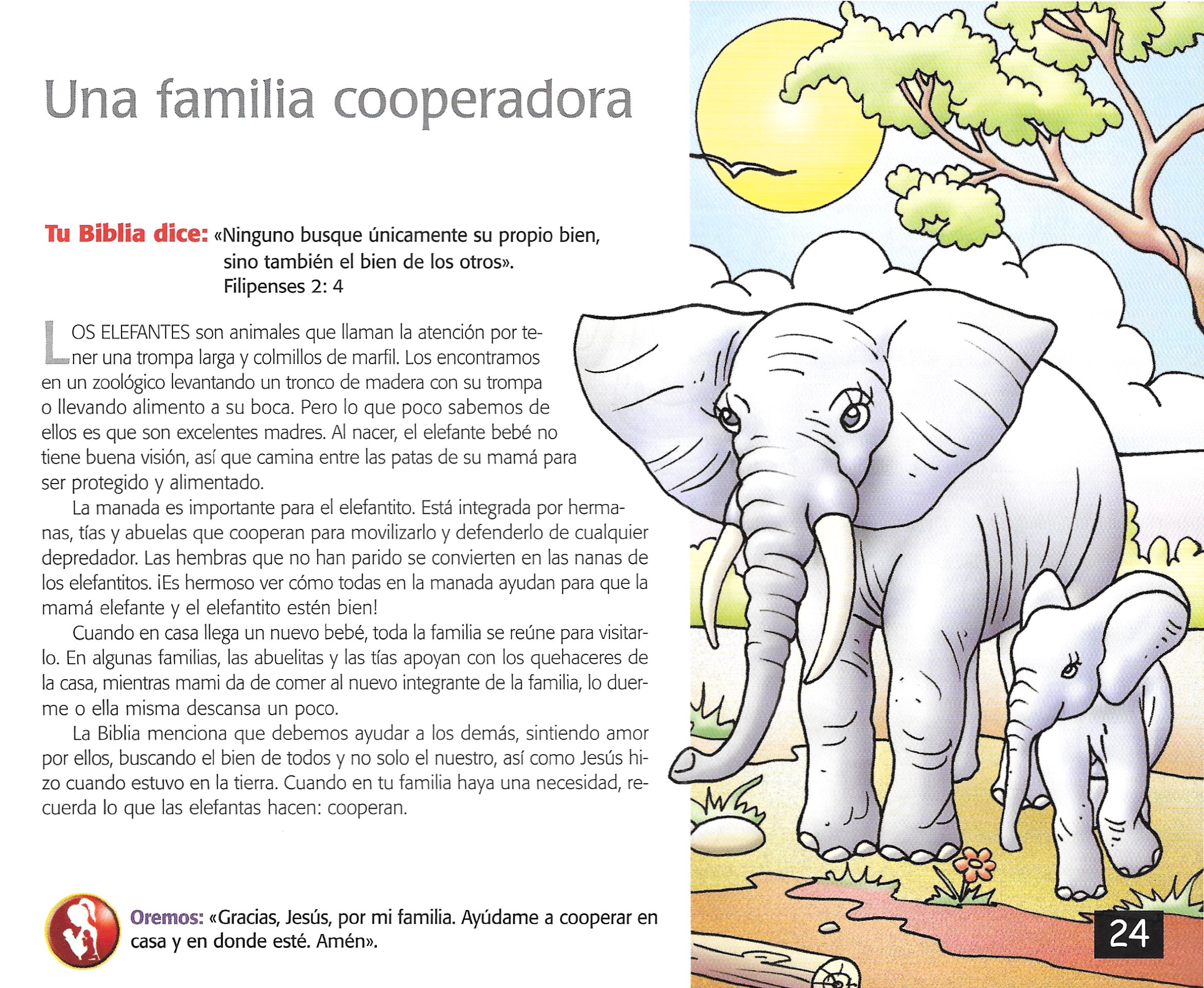 Página ilustrada del devocional