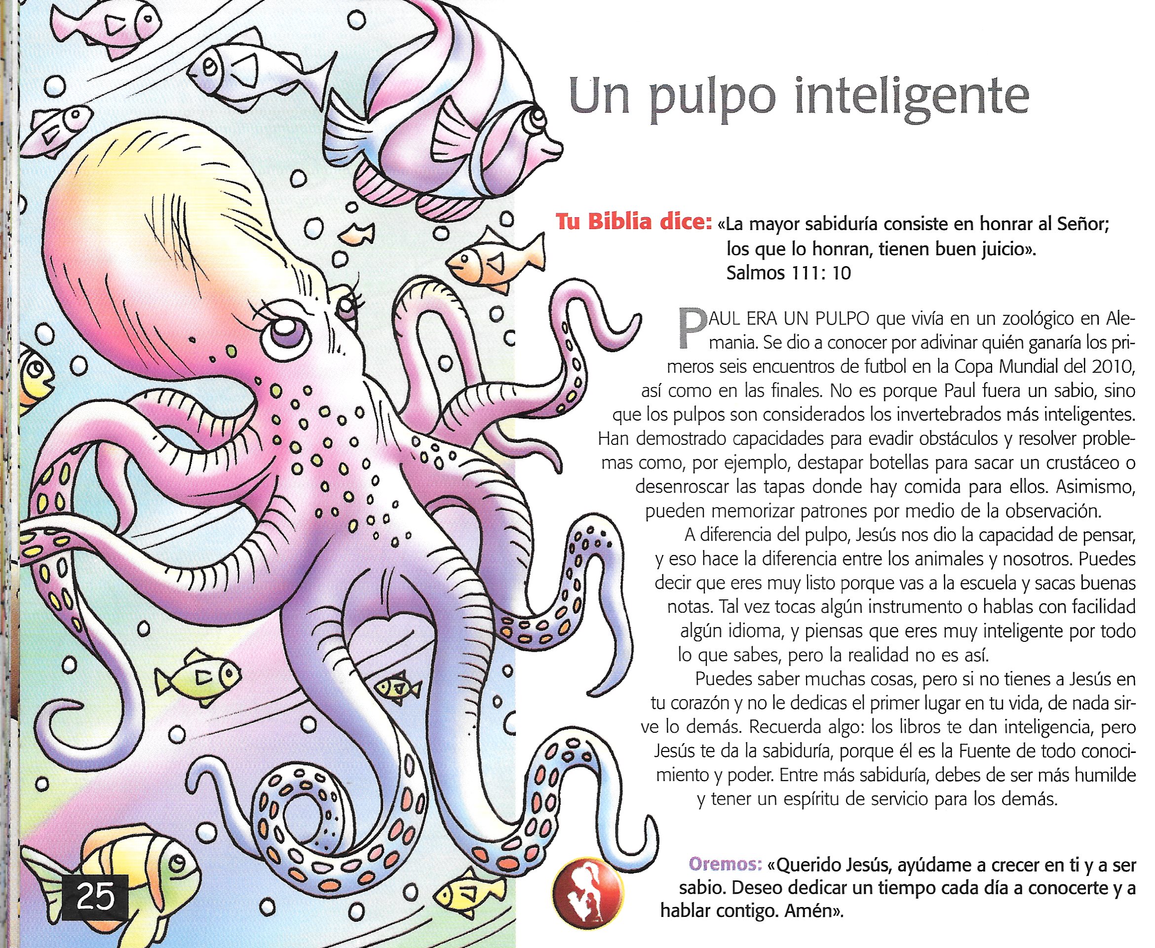 Página ilustrada del devocional
