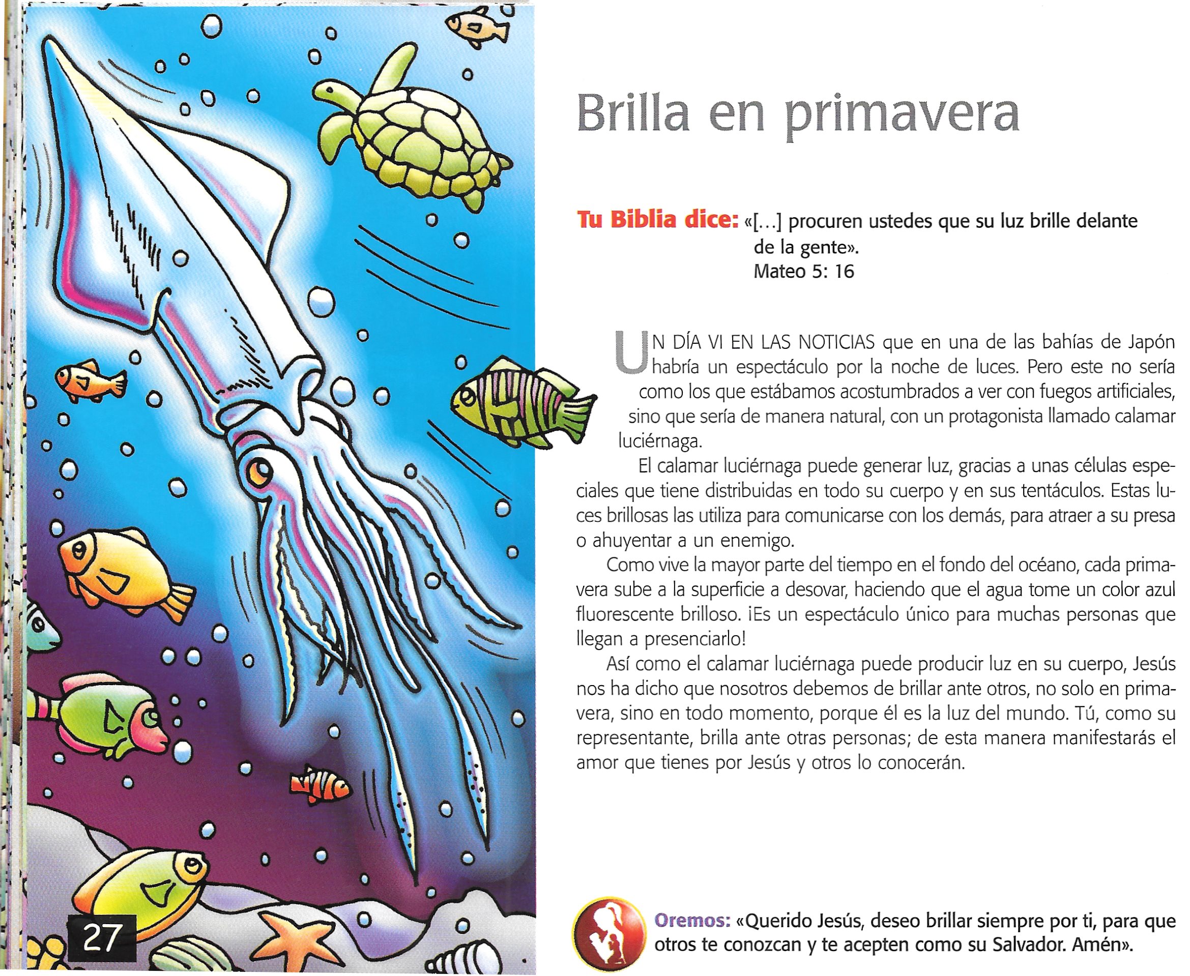 Página ilustrada del devocional