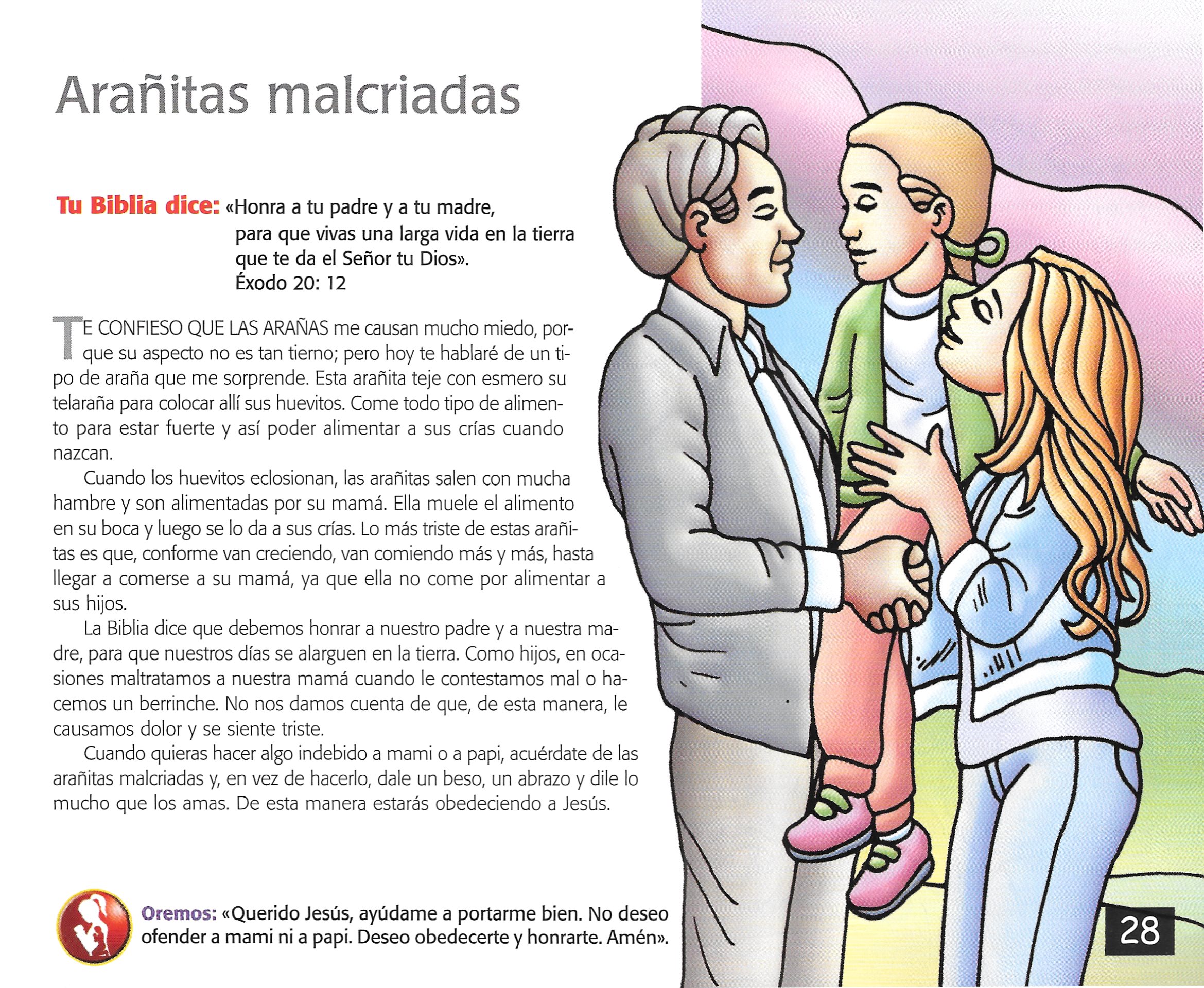 Página ilustrada del devocional