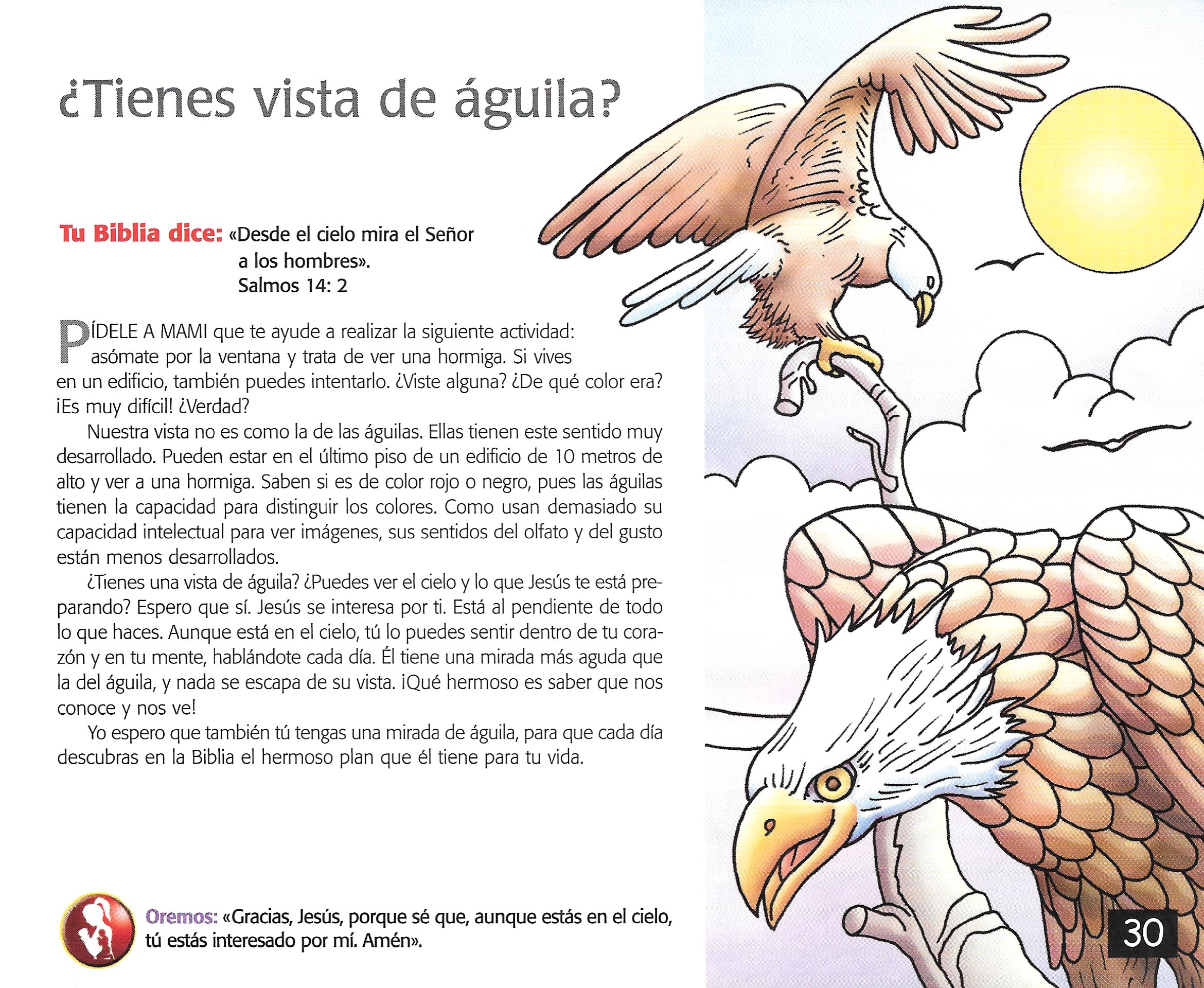 Página ilustrada del devocional